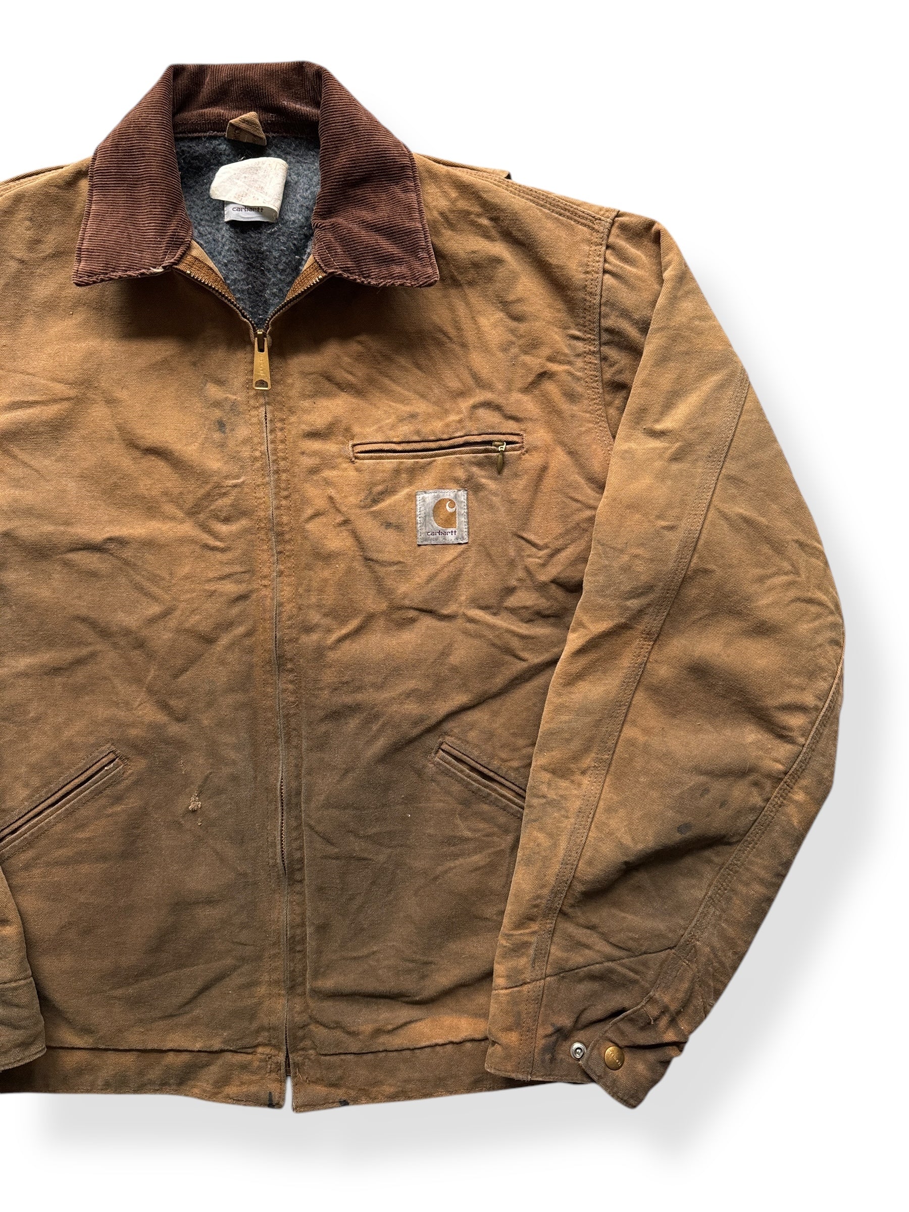 Front Right of Vintage Worn Carhartt Detroit Jacket SZ L