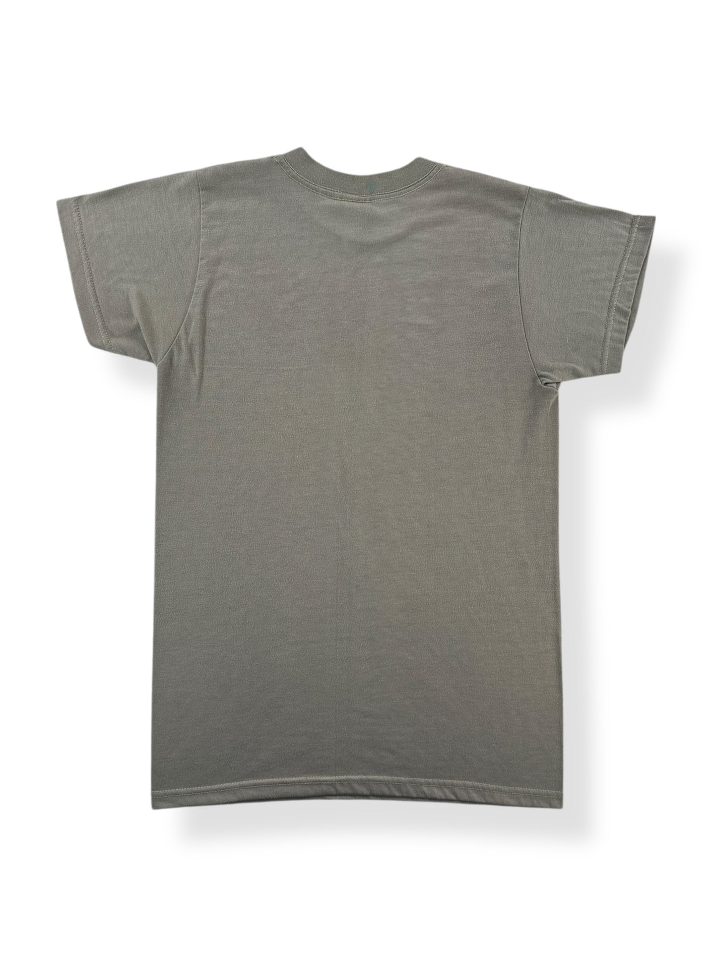 Back of Vintage Olive Drab Military Tee SZ S