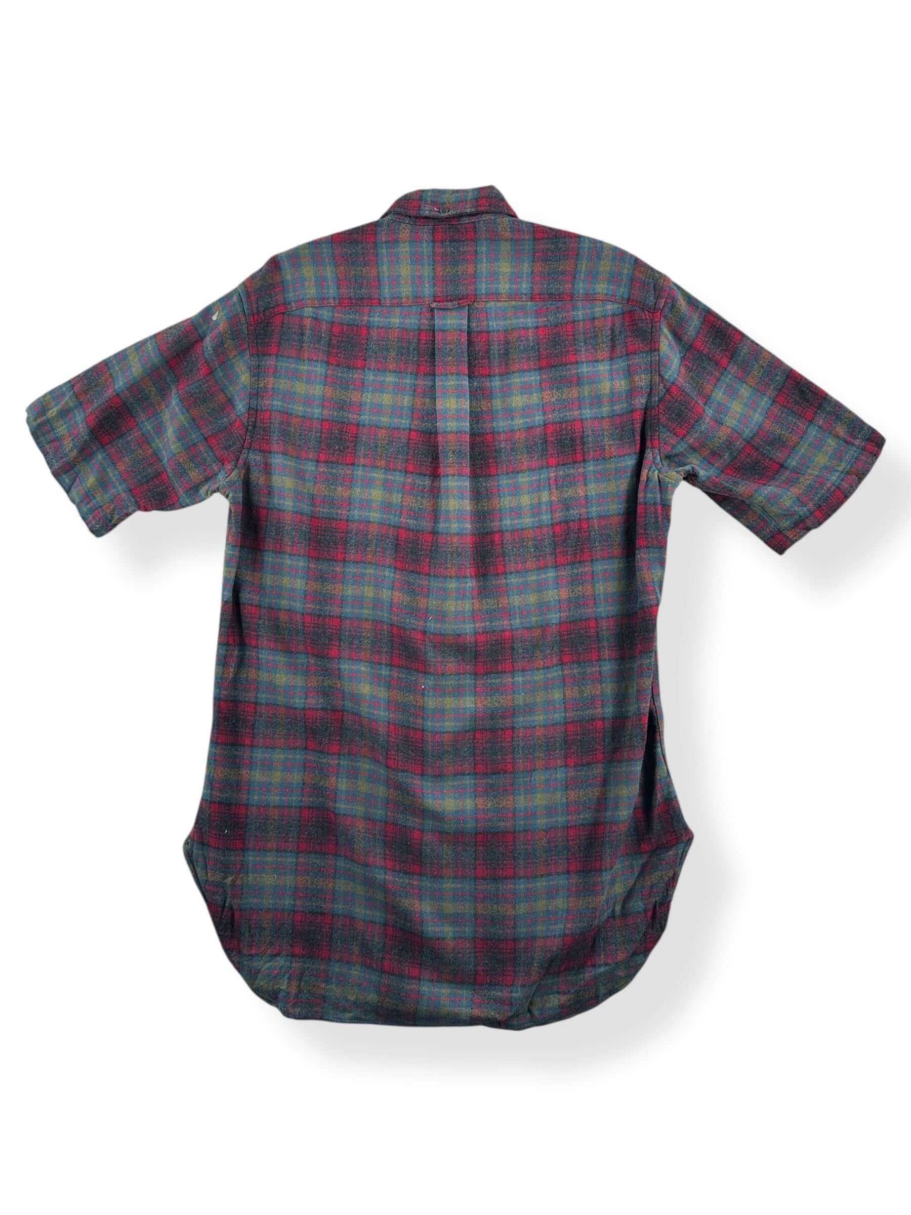 Back of Vintage Early 60s Short Sleeve Pendleton Flannel SZ M (Fits S)