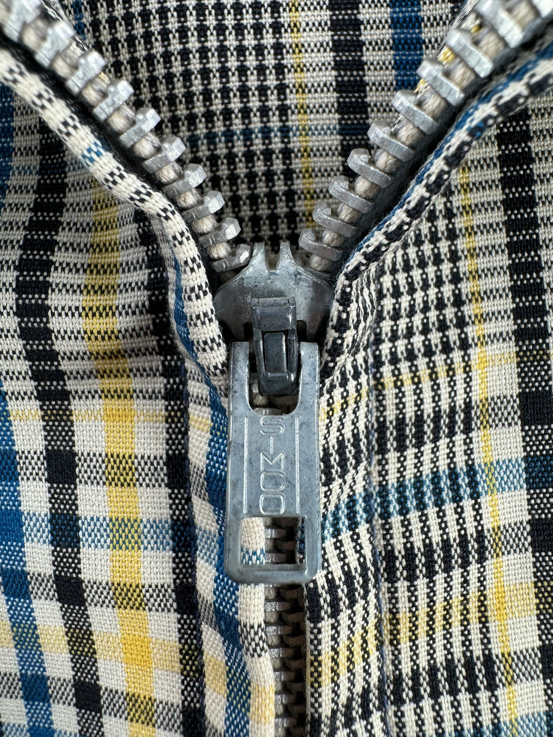 Zipper on Vintage Plaid Windbreaker Jacket SZ L
