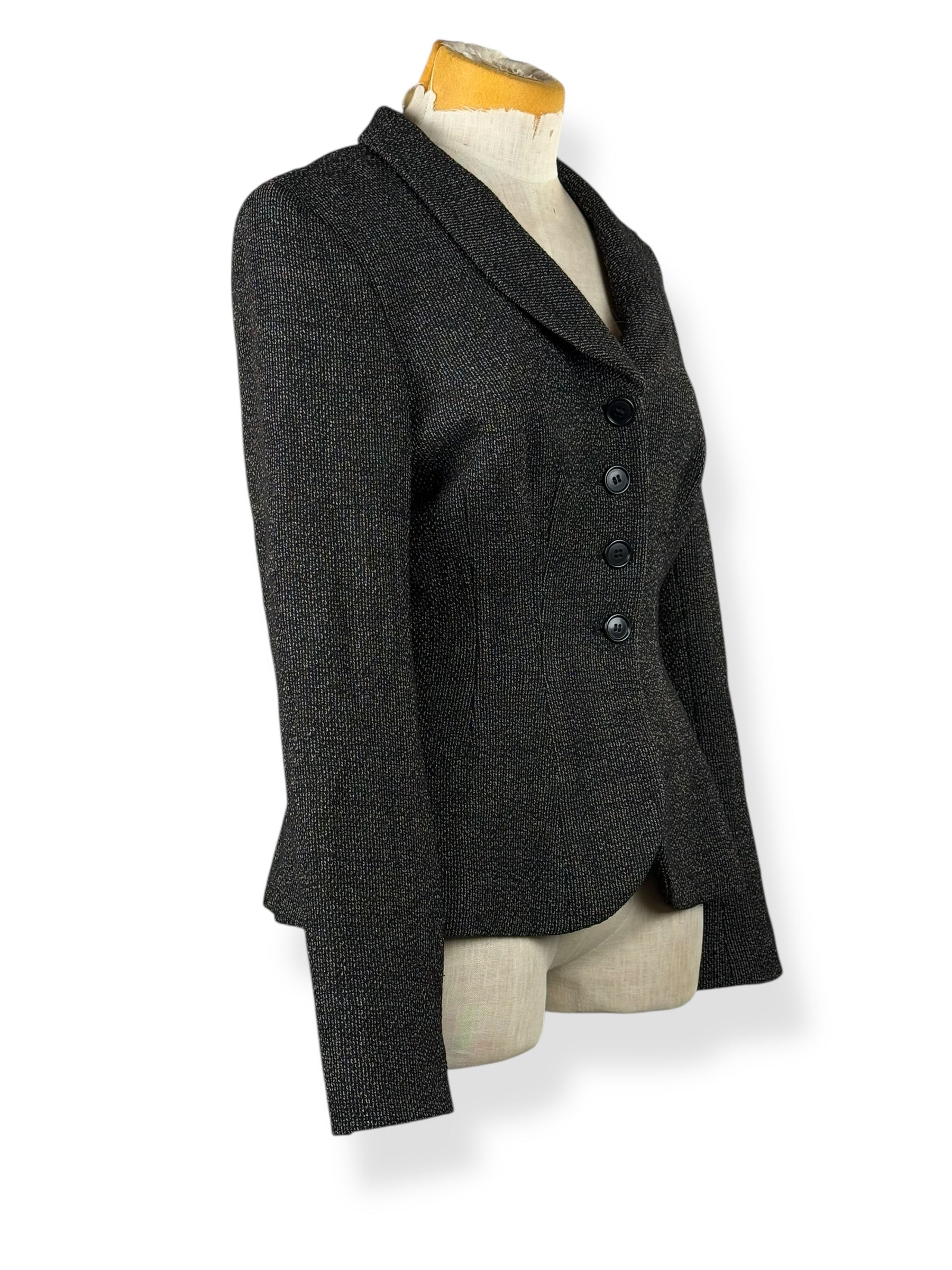 Side of 1990s DKNY 40s Inspired Wool Blazer M