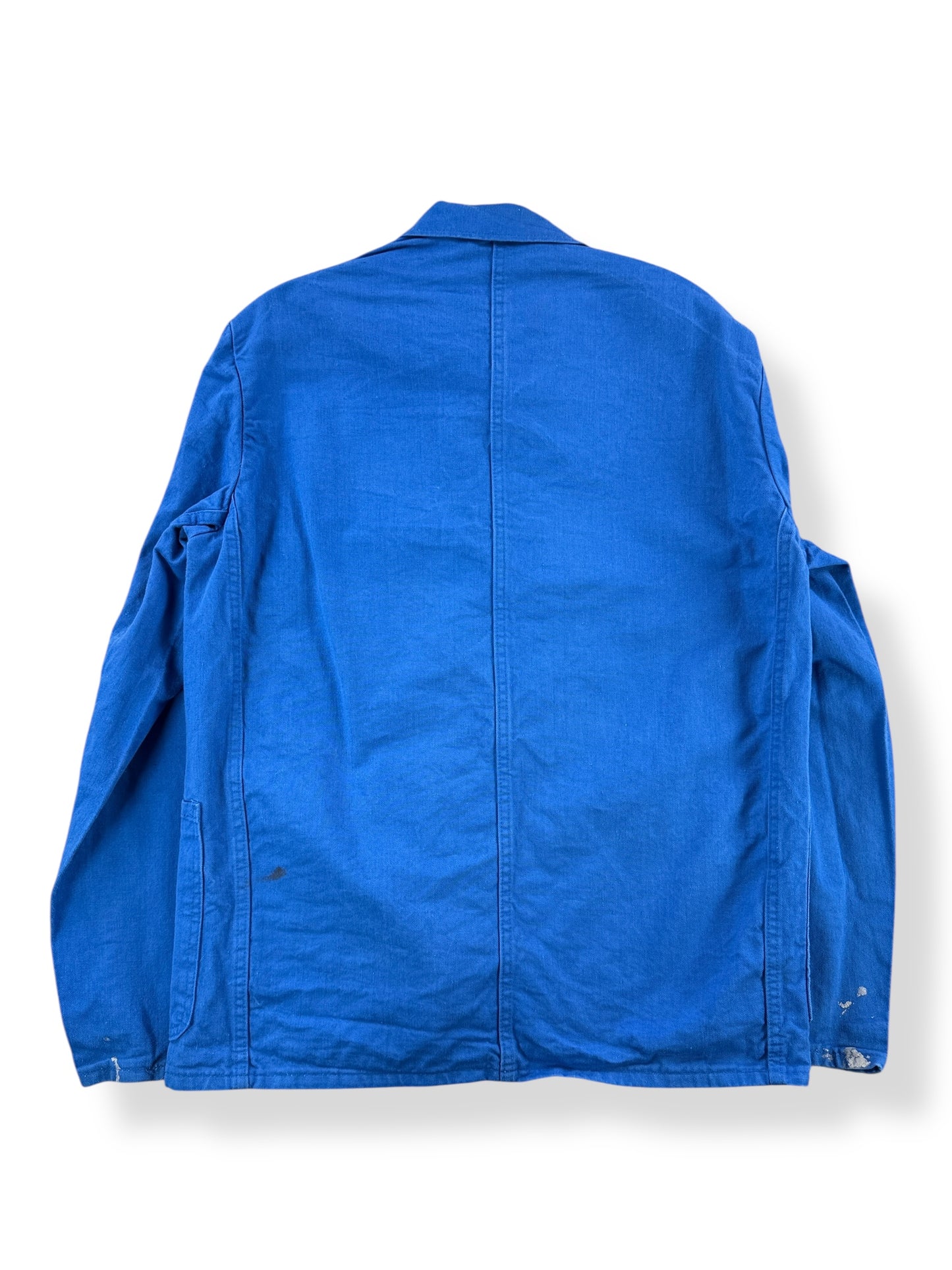 Back of Vintage Royal Blue Euro Work Jacket SZ M
