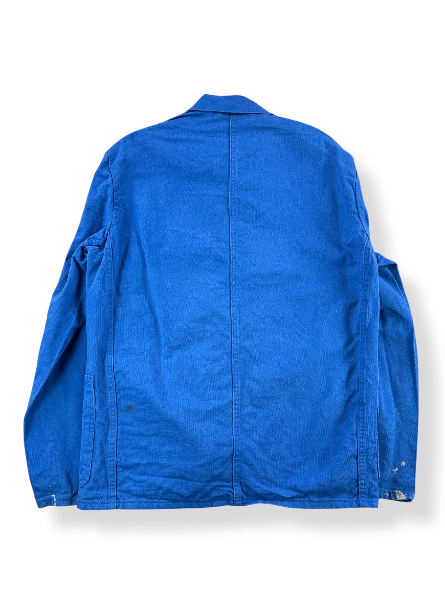 Back of Vintage Royal Blue Euro Work Jacket SZ M