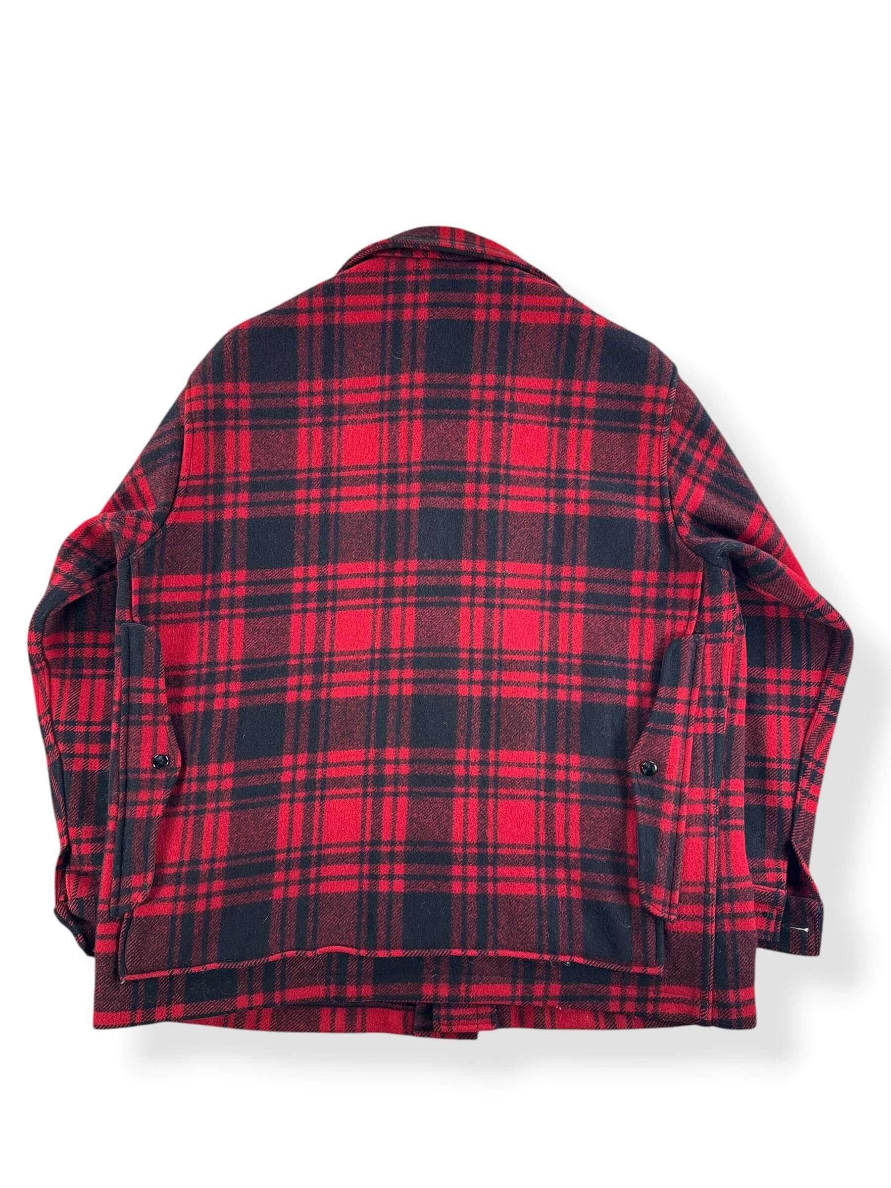 Back of Vintage Pendleton Red & Black Cruiser Jacket SZ XL