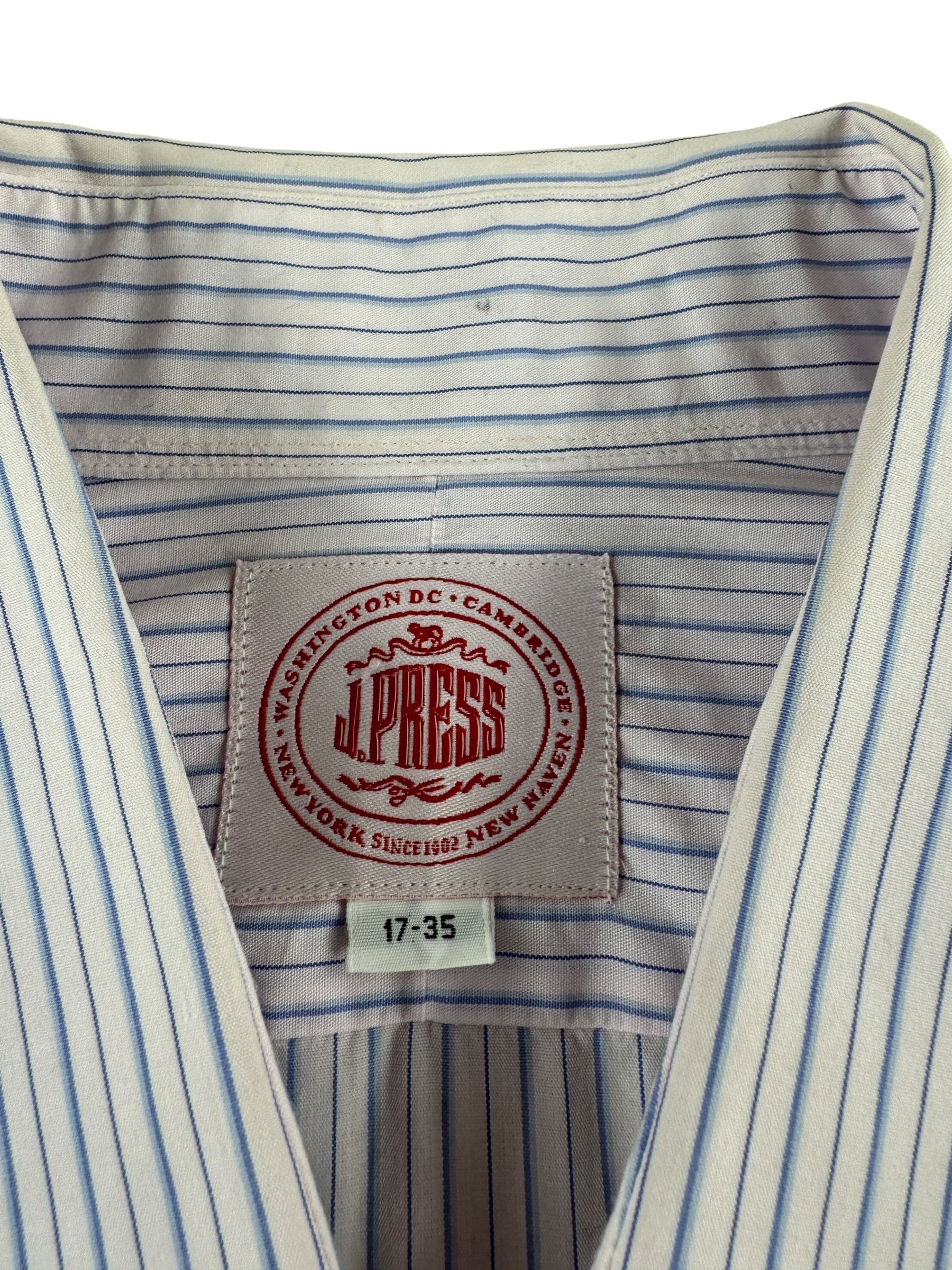 Tag on J Press Classic Oxford Cloth Shirt SZ 17-35