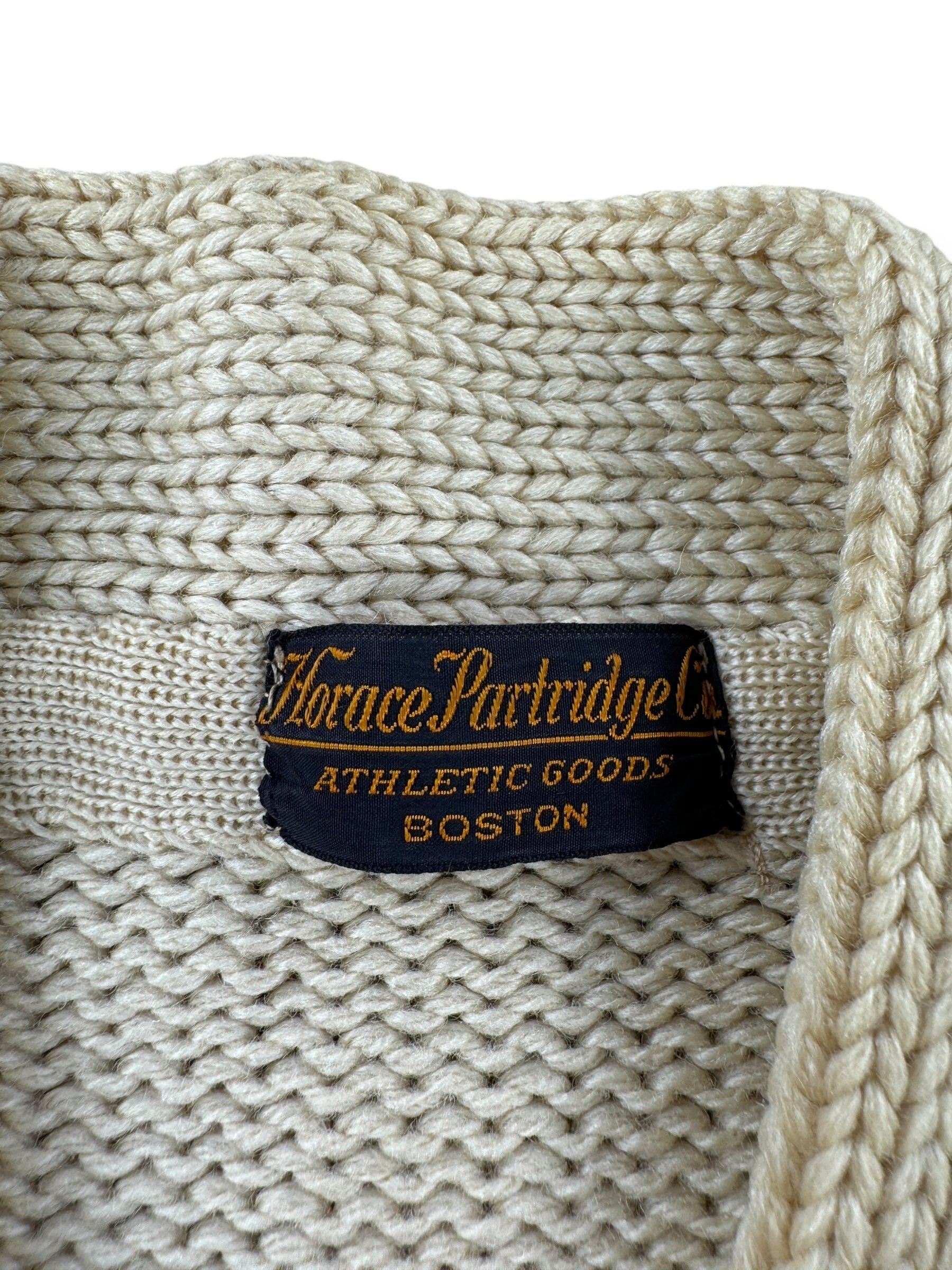 Tag on Vintage Horace Partridge UW Cardigan SZ M