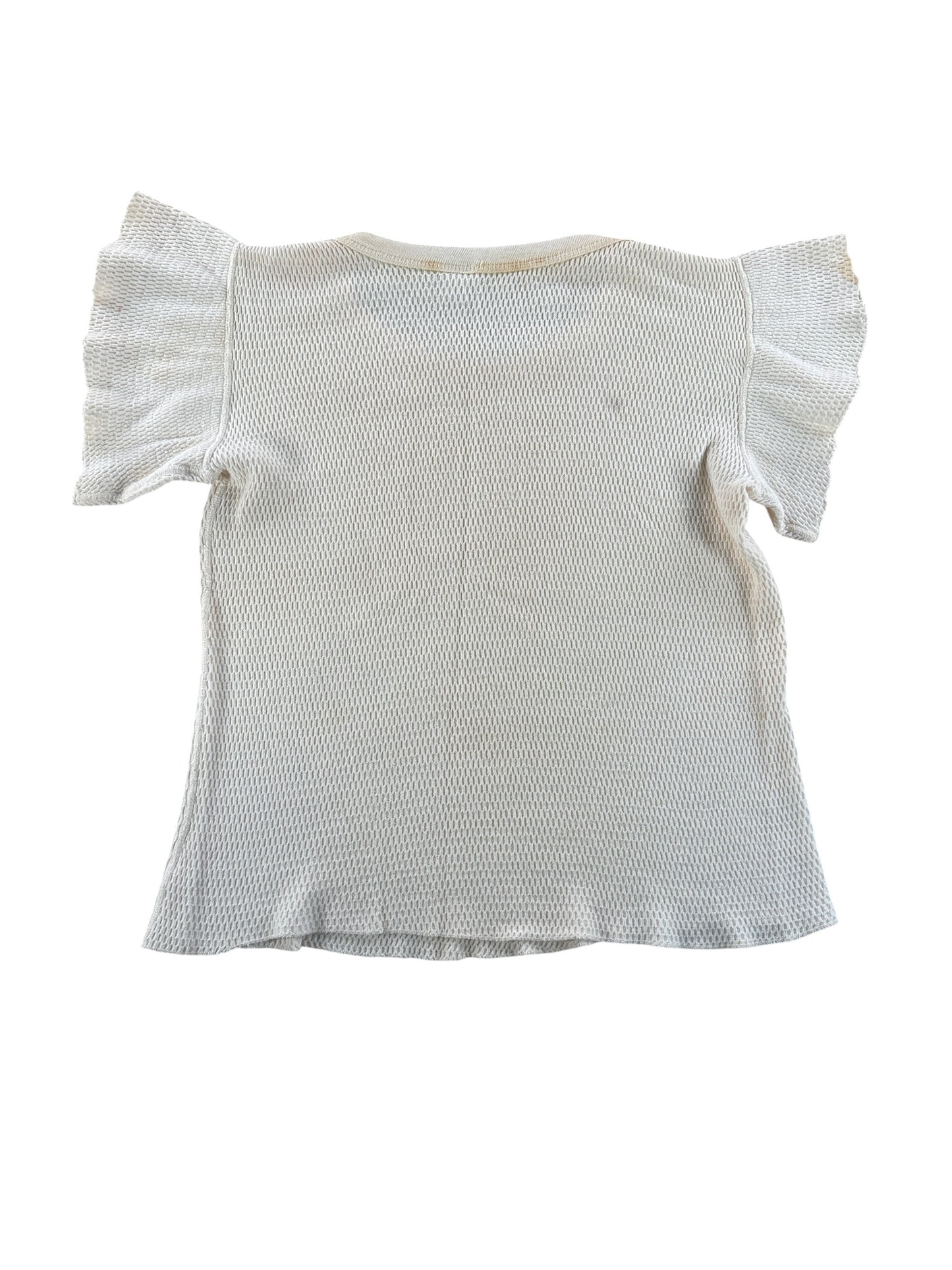 Back of Vintage Cutoff Thermal Shirt SZ M