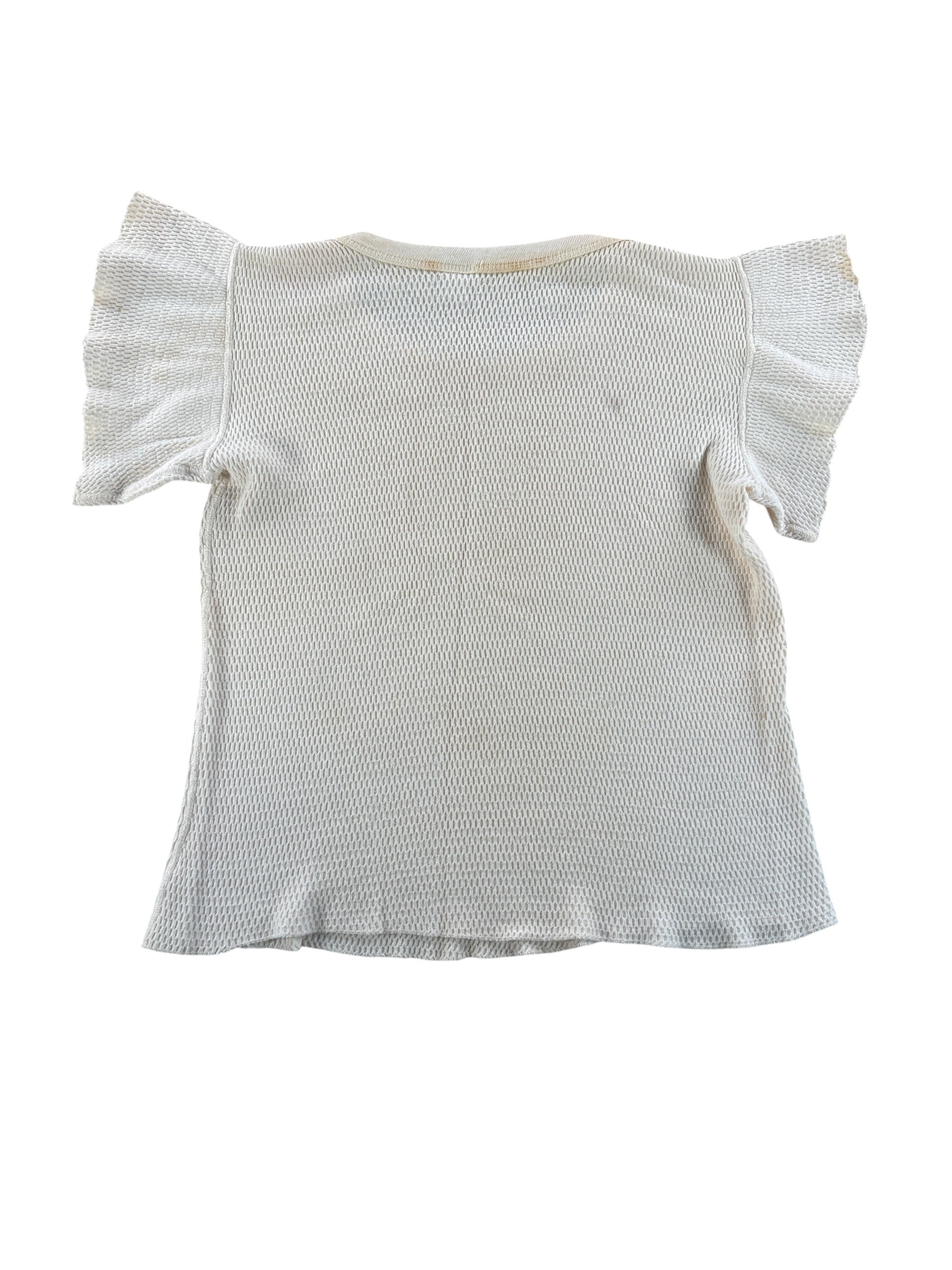 Back of Vintage Cutoff Thermal Shirt SZ M