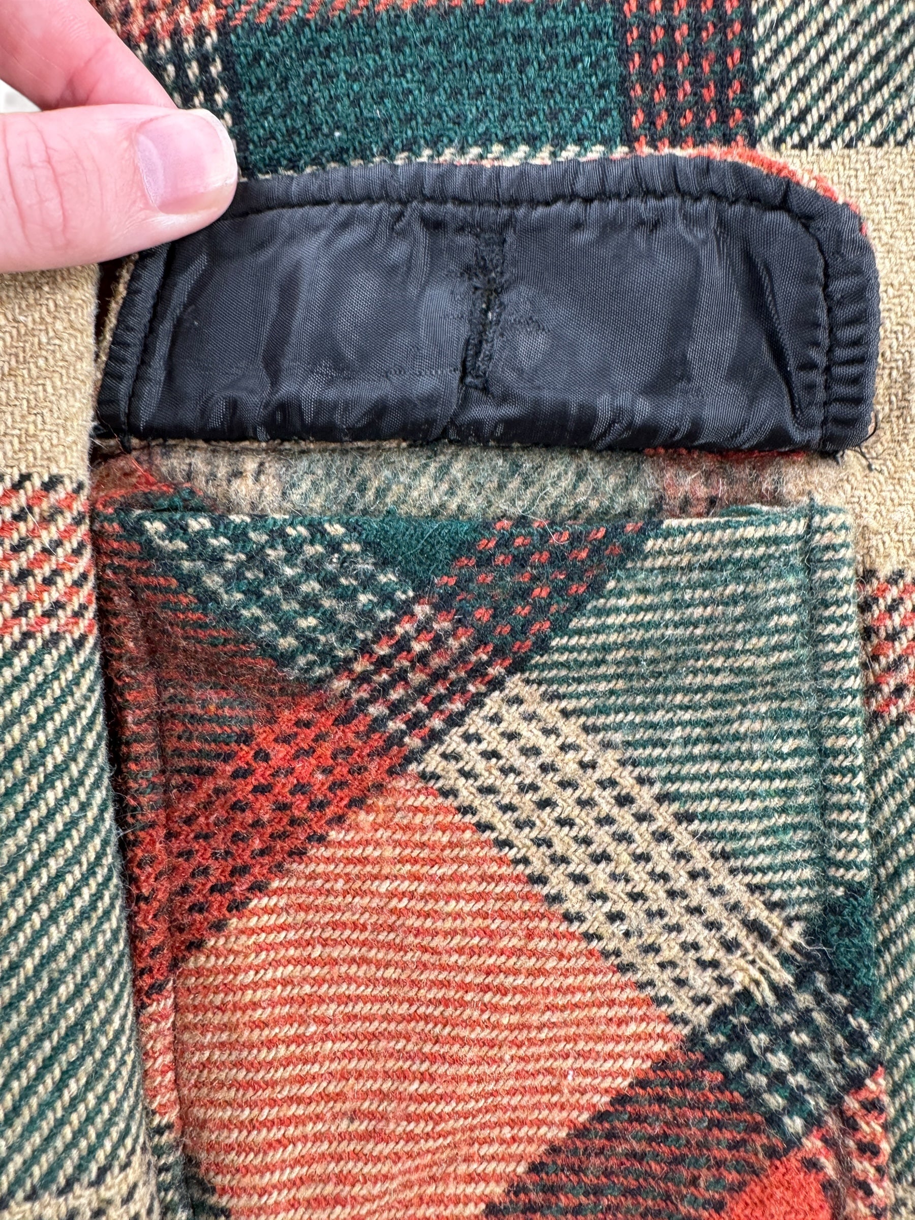 Missing Button on Vintage Unbranded CPO Flannel SZ S