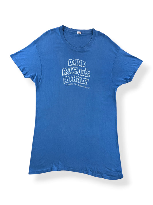 Front of Vintage 70s Era Prune Juice Tee SZ XL (Fits M)