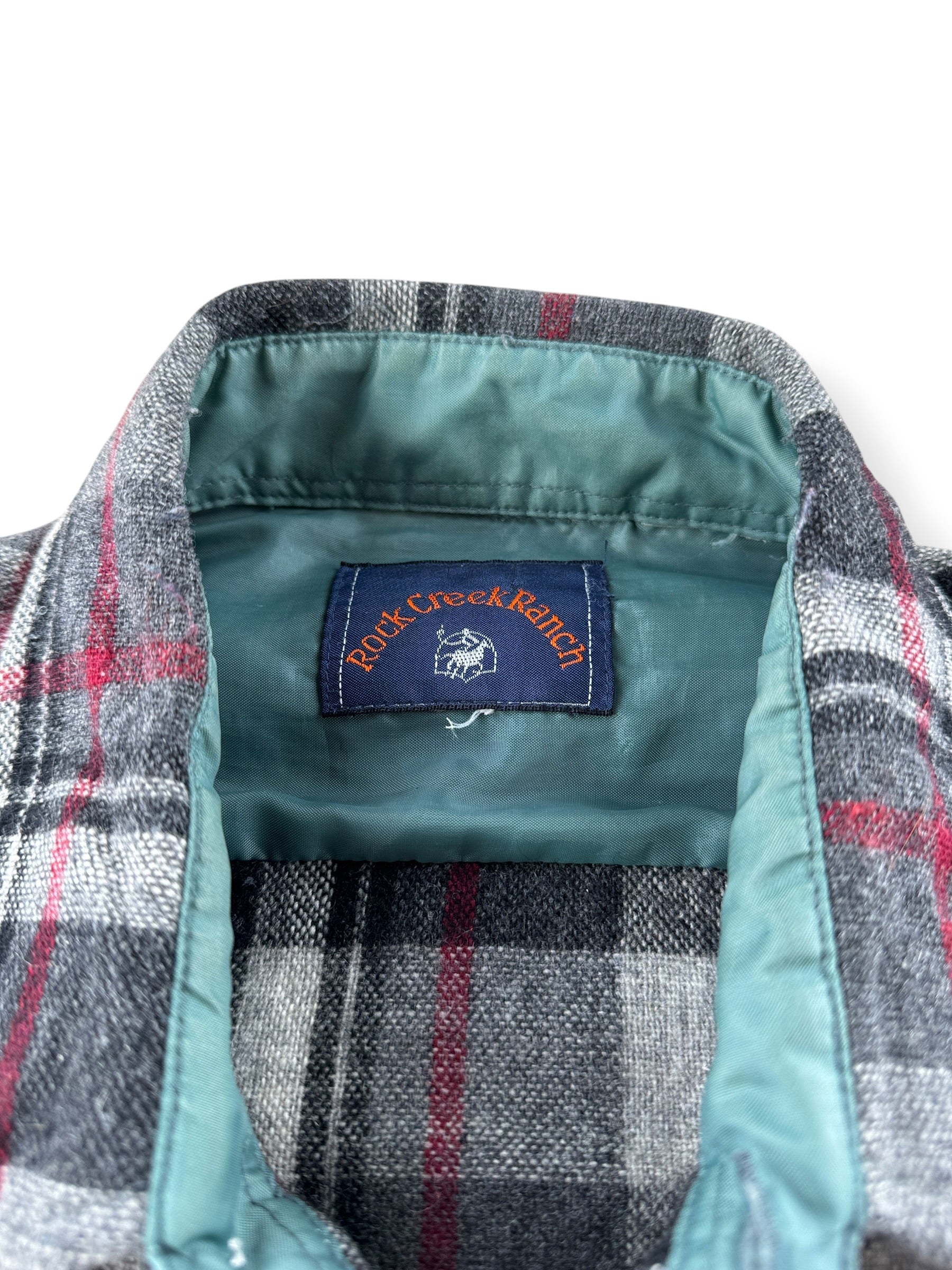 Tag on Vintage Rock Creek Ranch Acrylic Flannel SZ XL