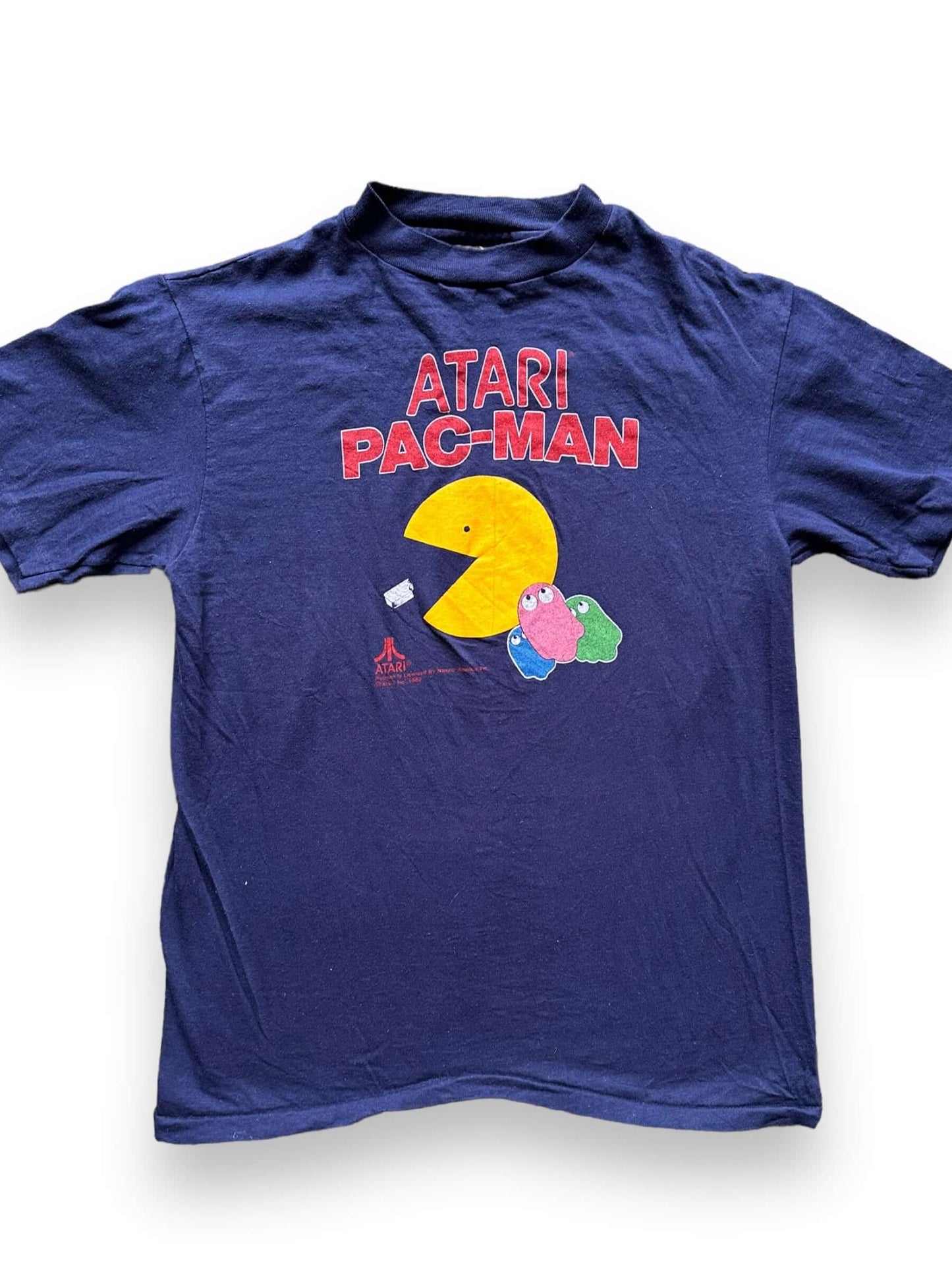 front close up of Vintage PacMan Atari Tee SZ S