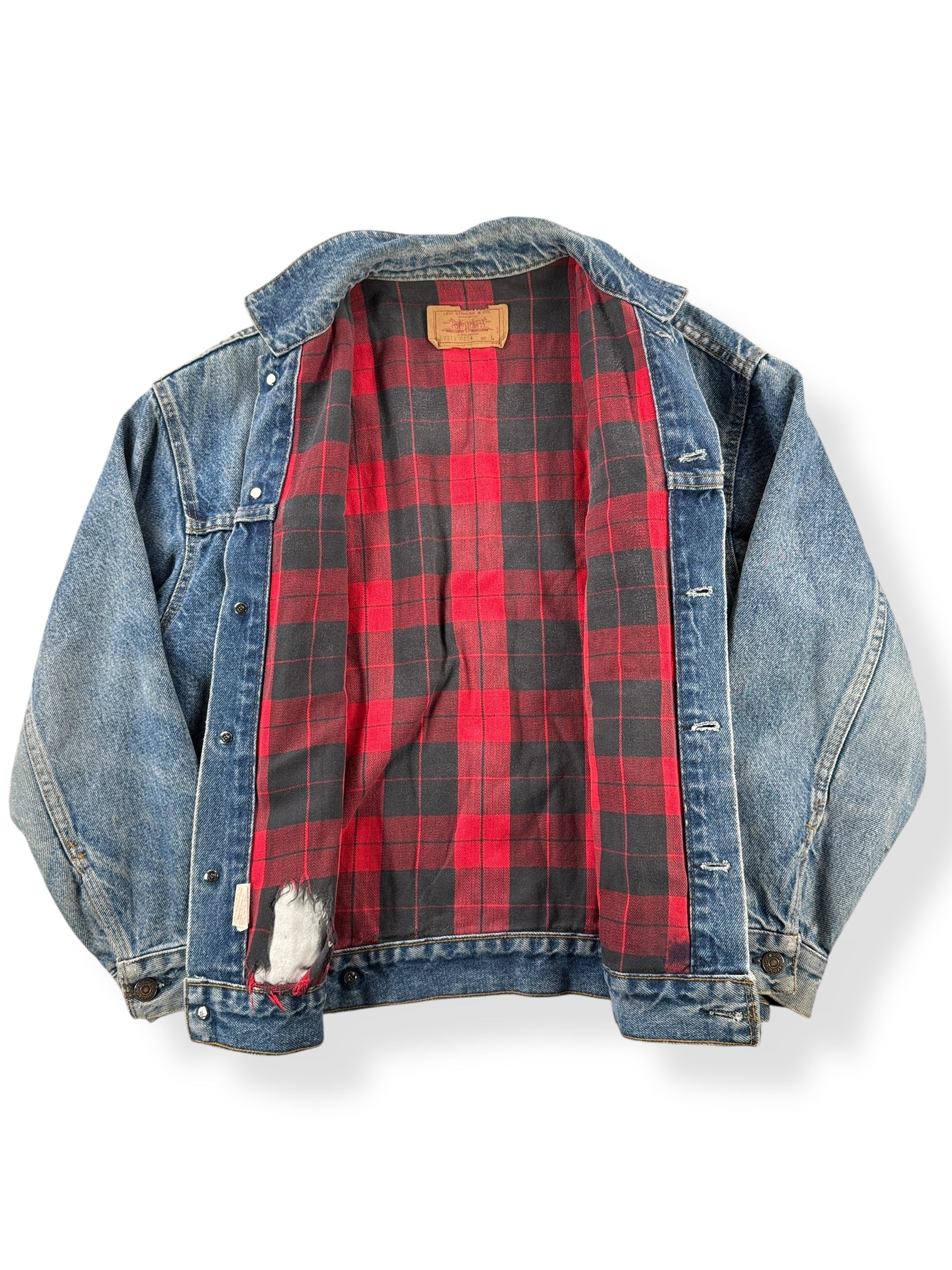 Inside of Vintage Levis 4 Pocket 57510 Trucker Jacket SZ L