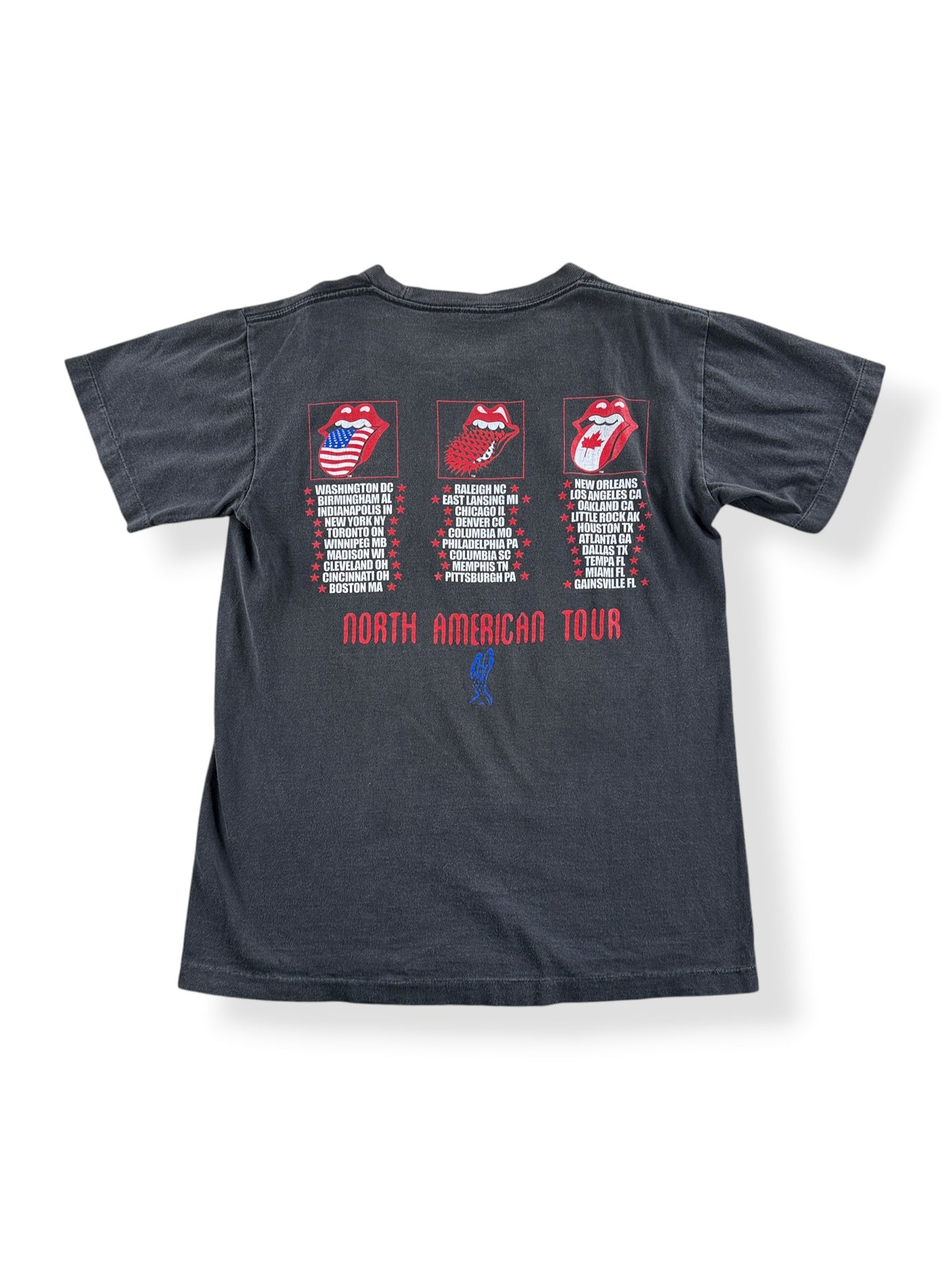 Back of Vintage 94/95 Rolling Stones North American Tour Tee