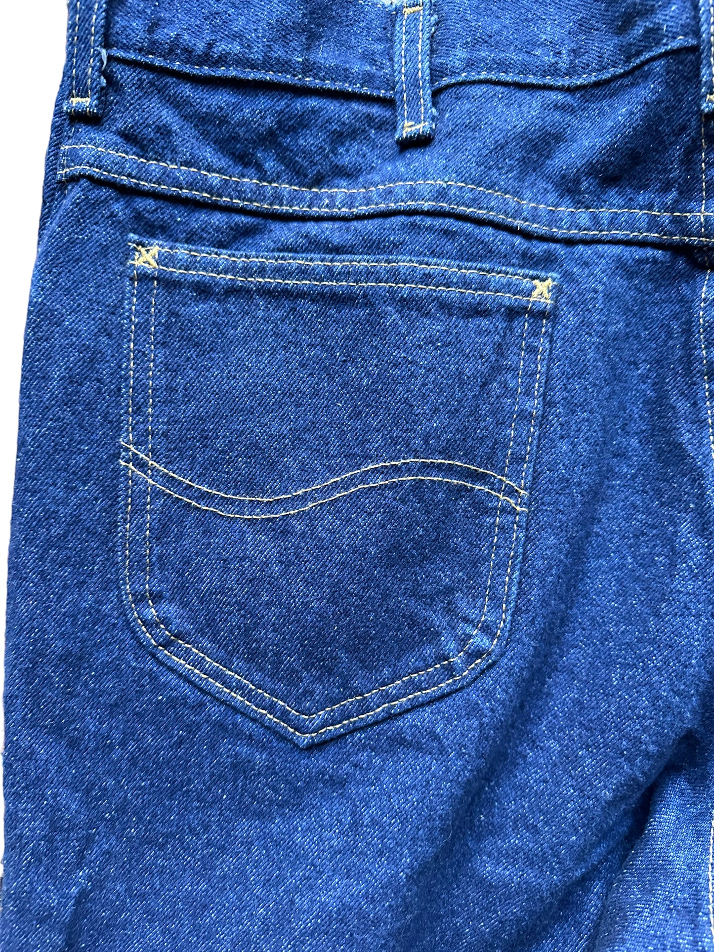 Back left pocket view ofVintage Deadstock Union Made Lee Jeans 37x32" | Seattle Vintage Denim | Barn Owl Vintage Dungarees