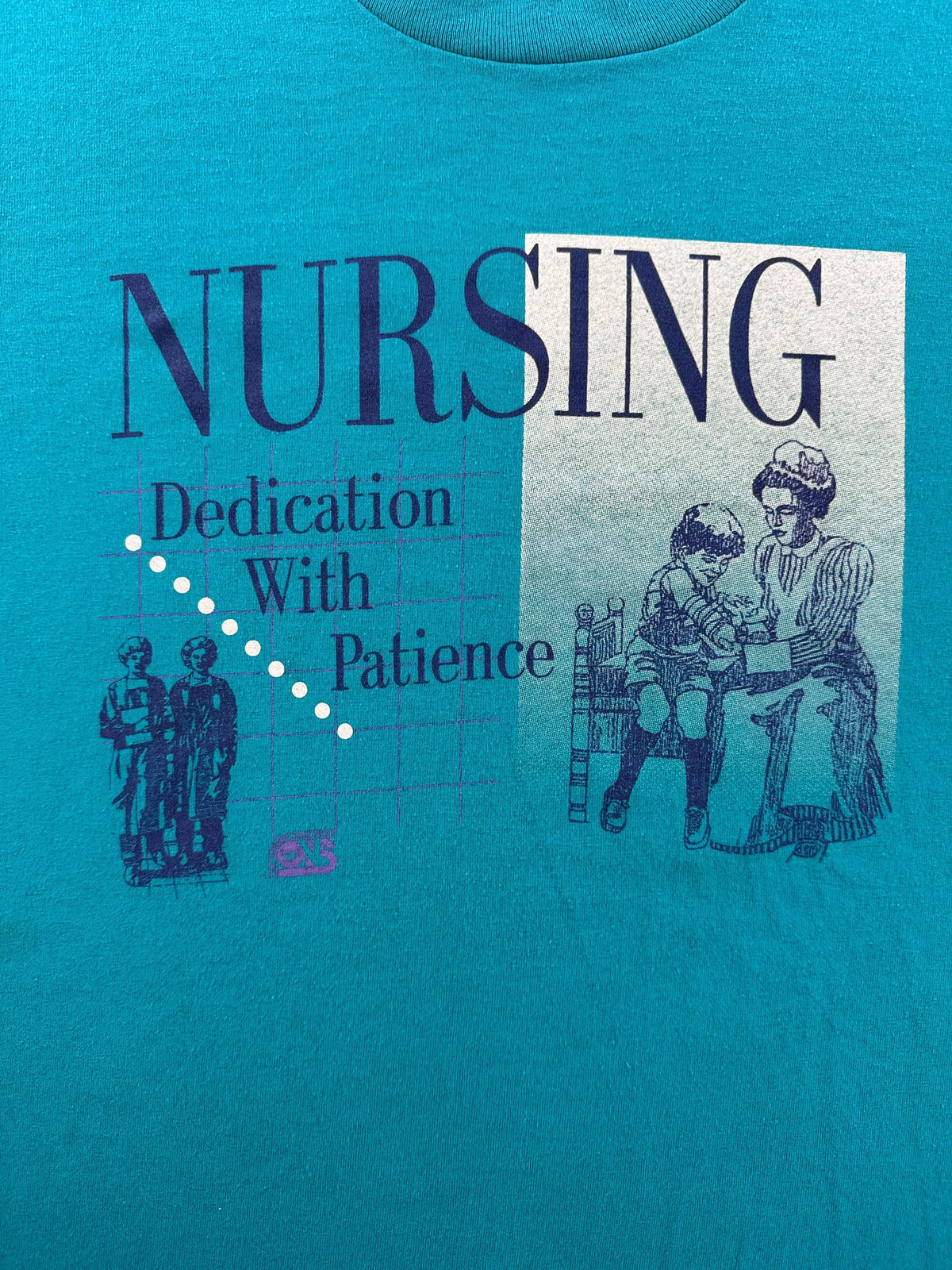 Front graphic on Vintage Nursing Tee SZ M