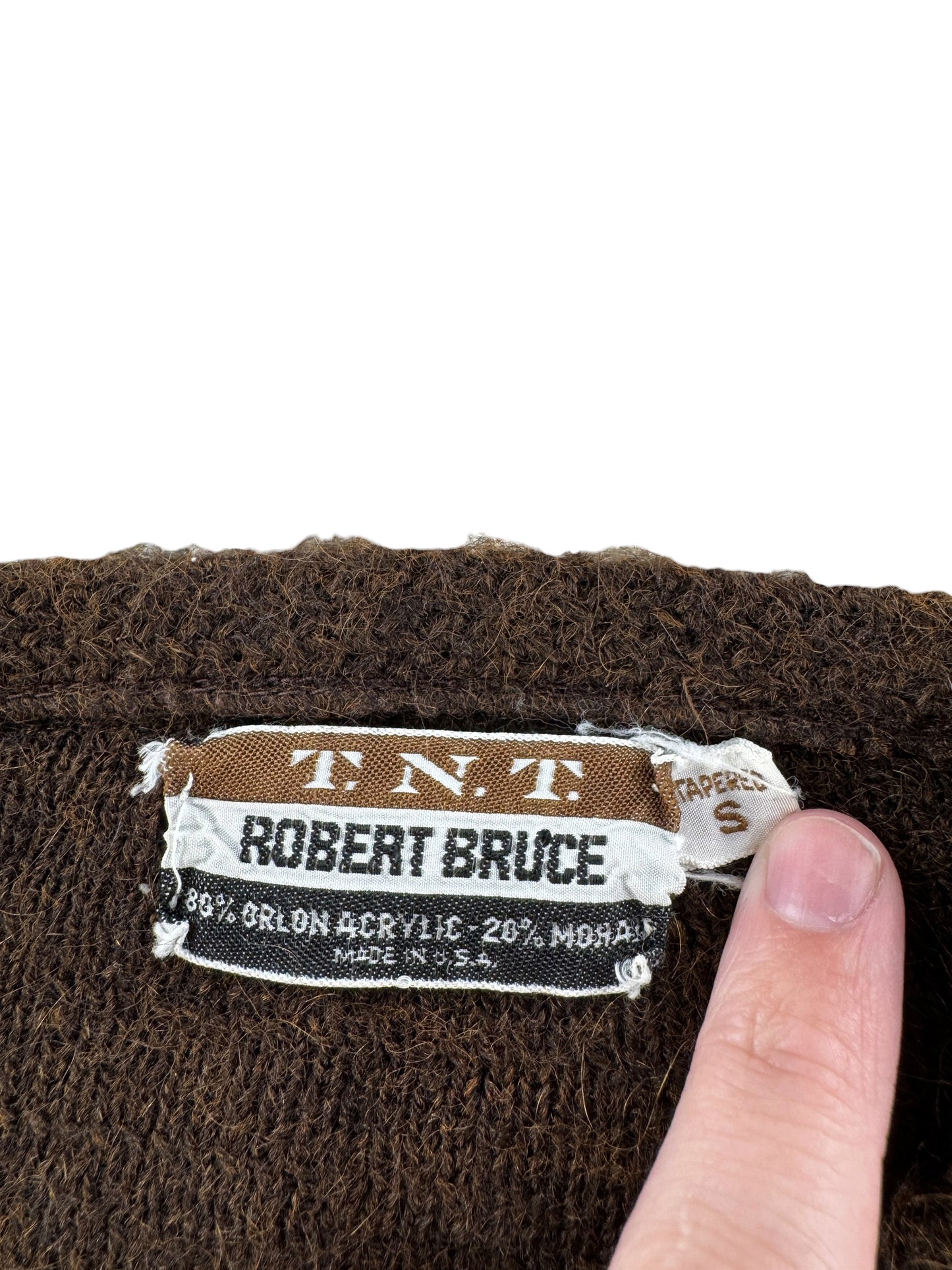 Tag on Vintage T.N.T. Mohair Pullover Cardigan SZ S