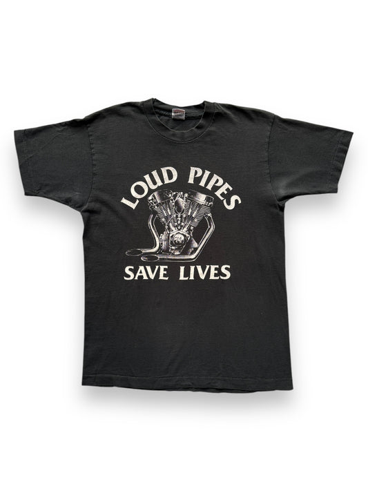 front of Vintage Loud Pipes Save Lives Tee SZ M