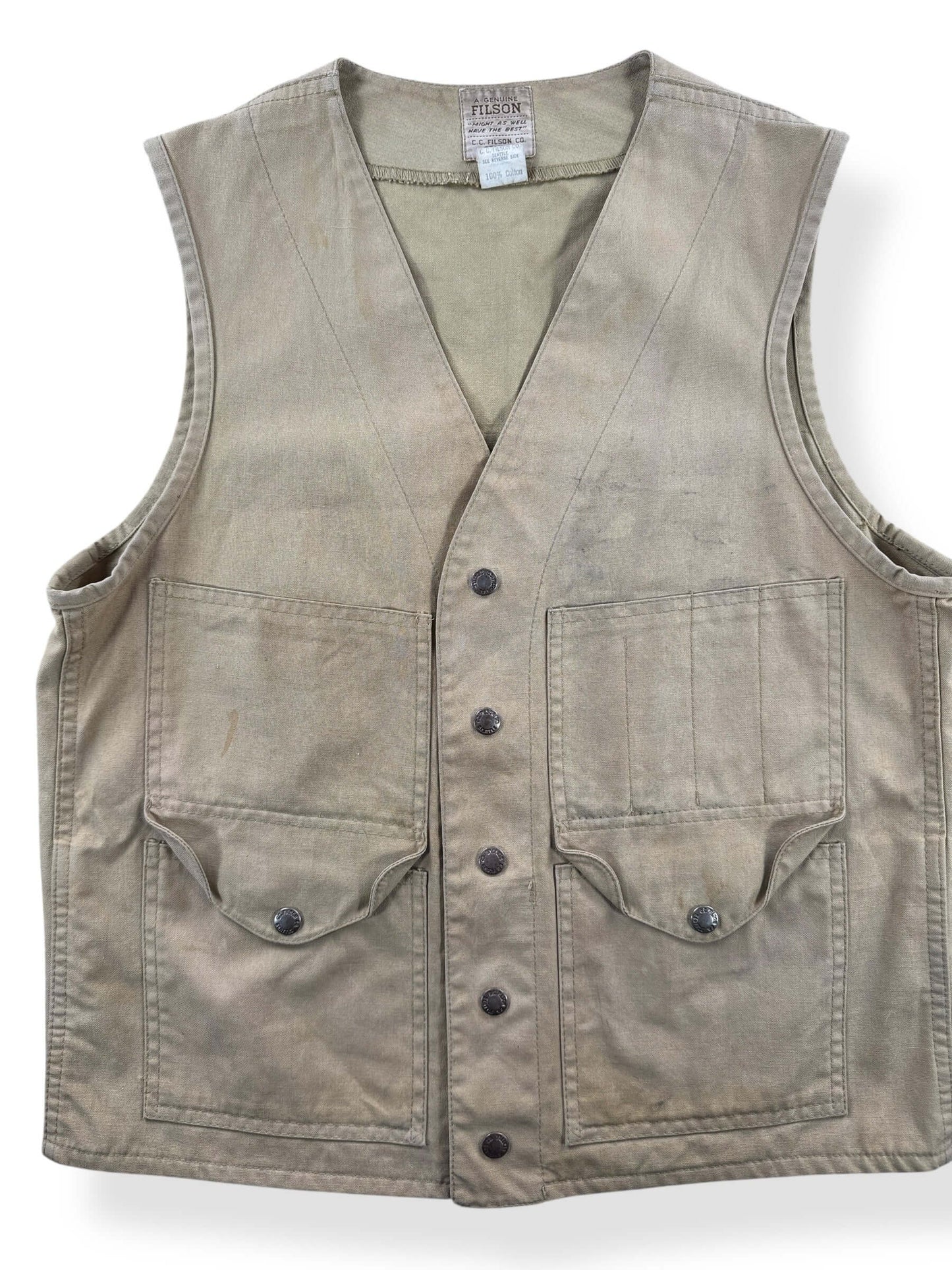 Vintage Filson Tin Cloth Vest SZ 36