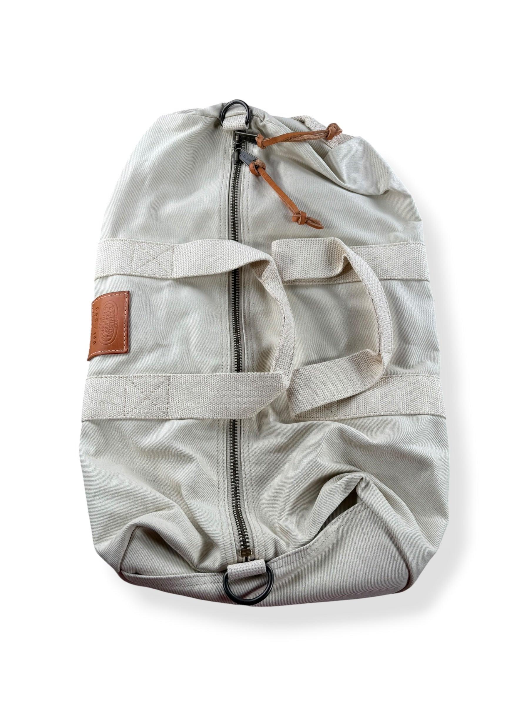 Flat View of 2022 Filson Workshop Barrel Duffel 666/100