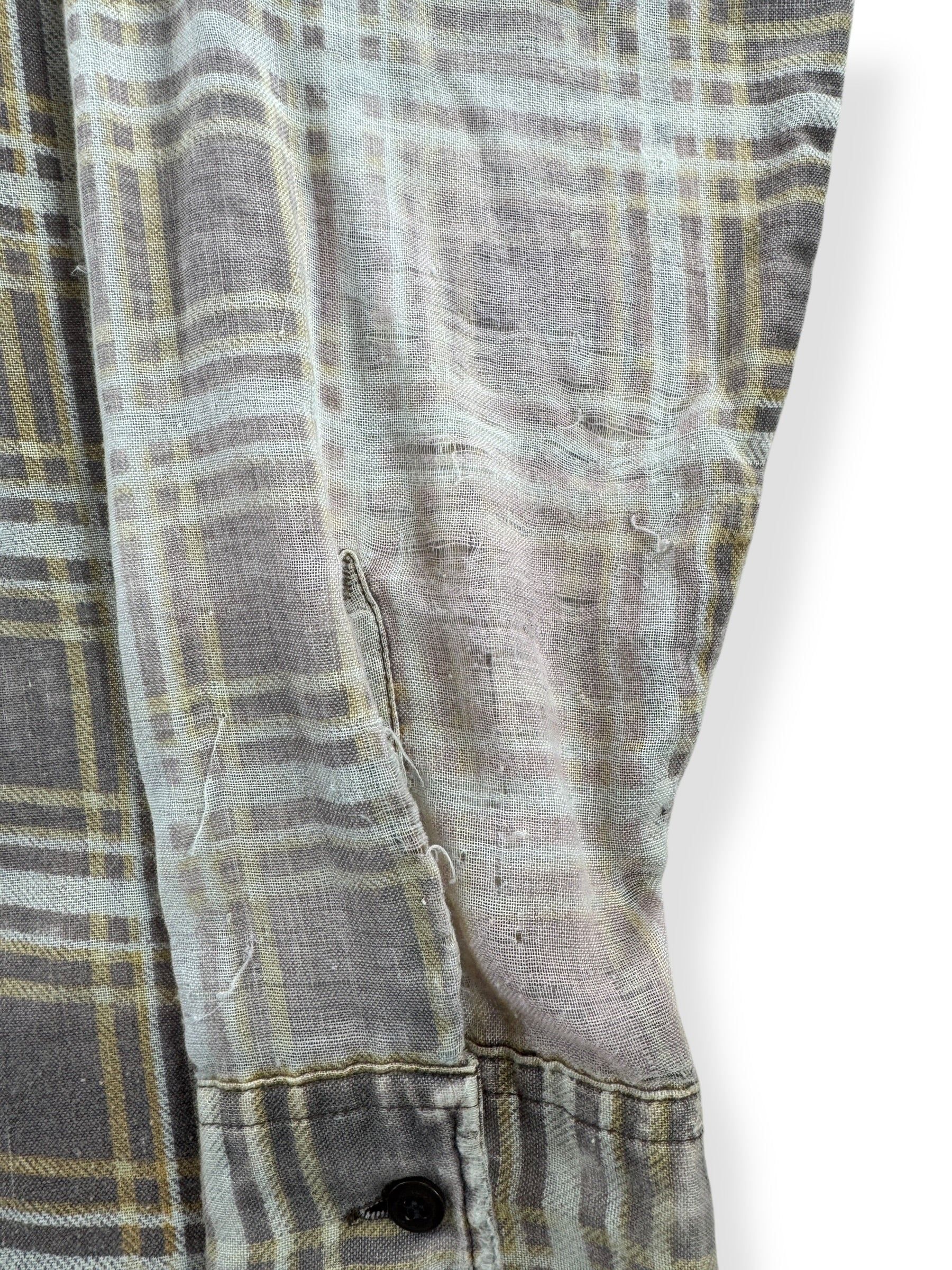 Wear on Vintage Wrangler Sheer Flannel SZ L