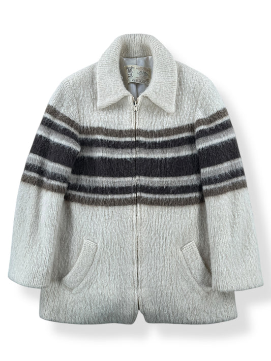 Front of Vintage Lined Icelandic Wool Zip Up Sweater SZ S