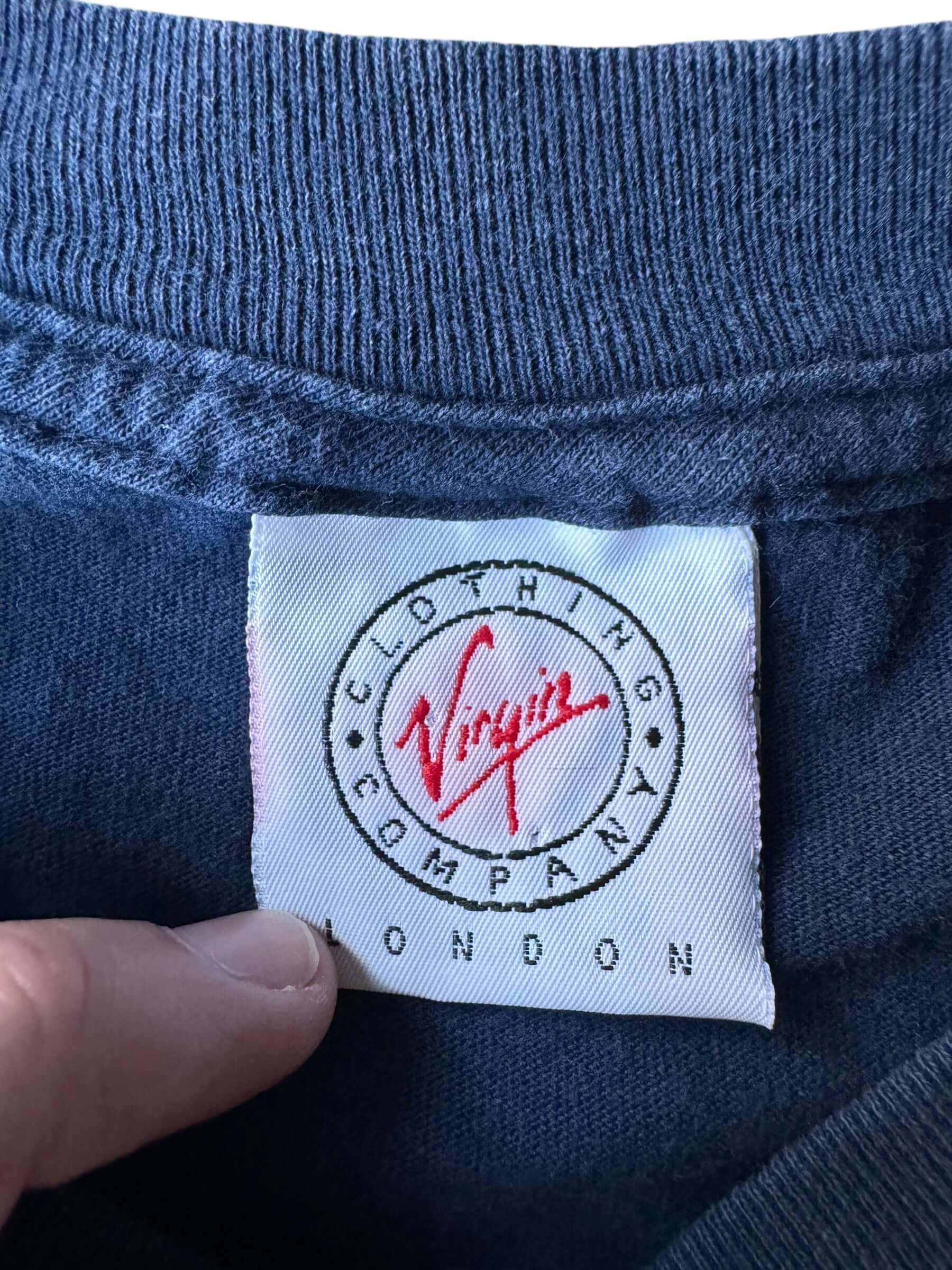 Tag View of Vintage Virgin Airlines Tee SZ XL