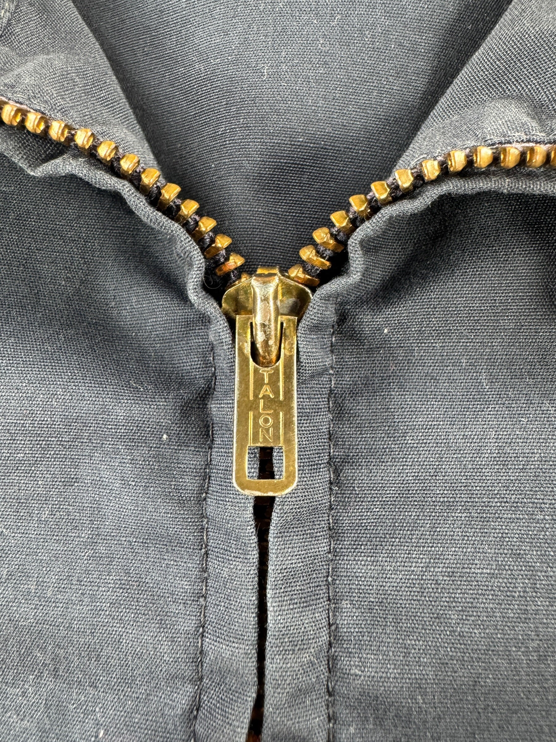Zipper on Vintage London Fog Harrington Jacket SZ 40