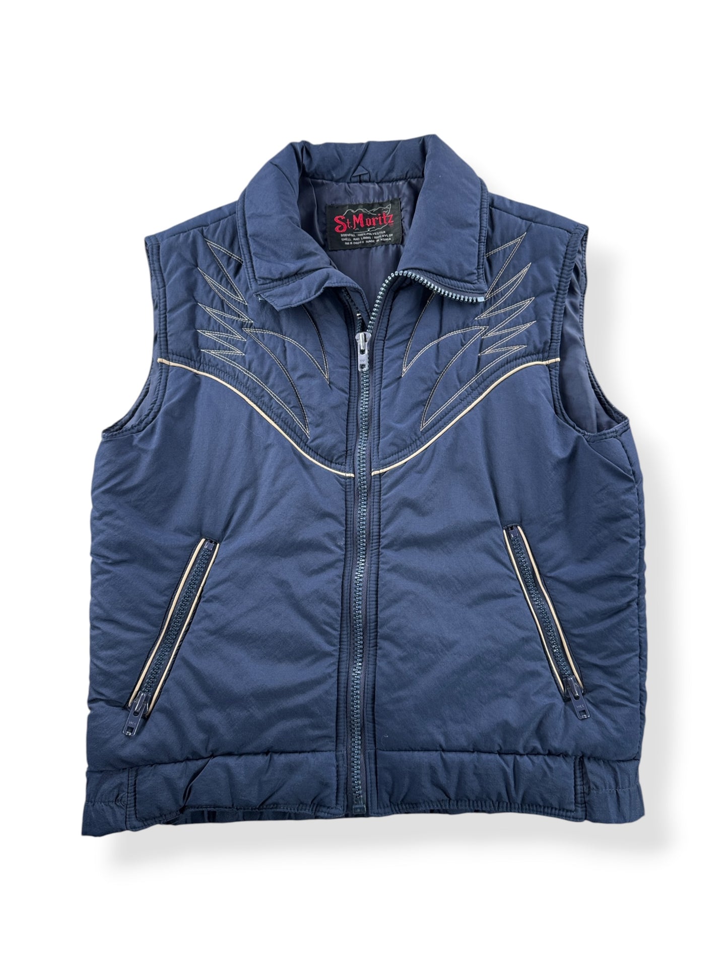 Front of Vintage St. Moritz Winter Vest SZ L (Fits M)