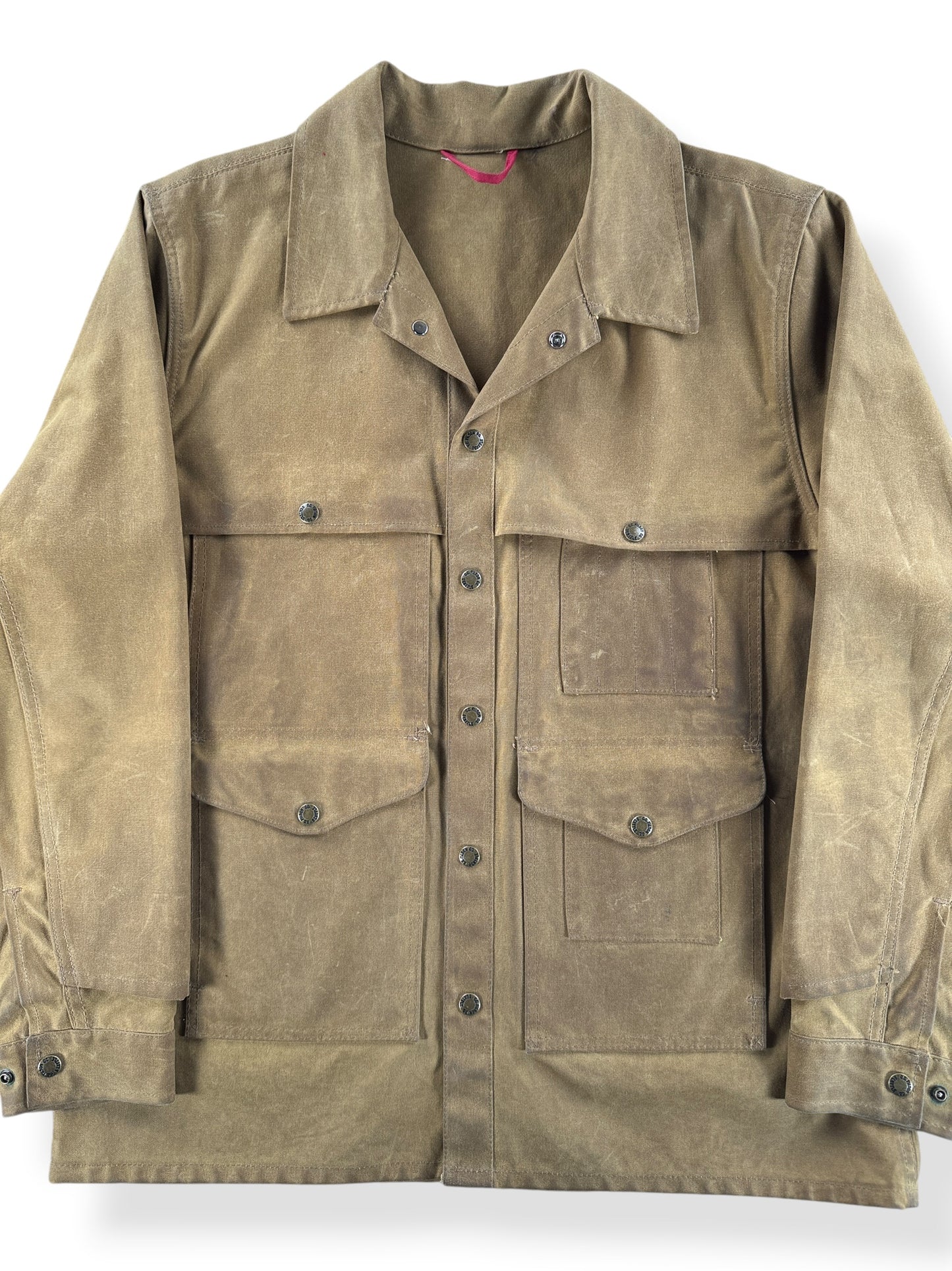 Front Close Up of Filson Tin Cloth Cruiser Jacket SZ 44
