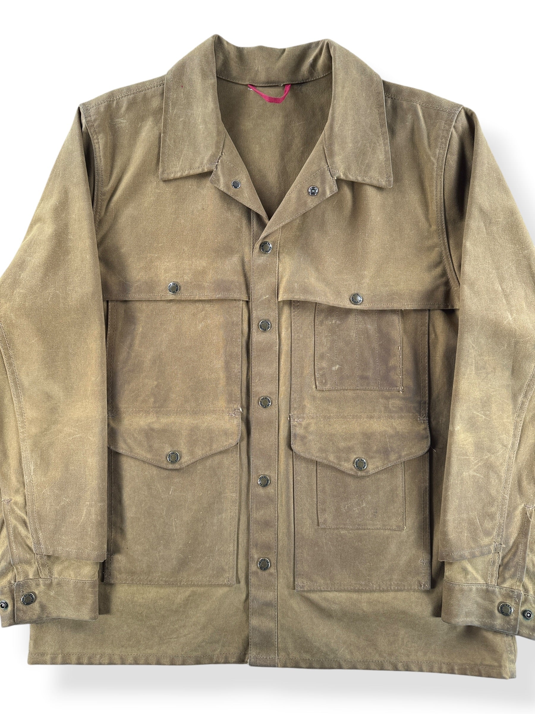 Front Close Up of Filson Tin Cloth Cruiser Jacket SZ 44