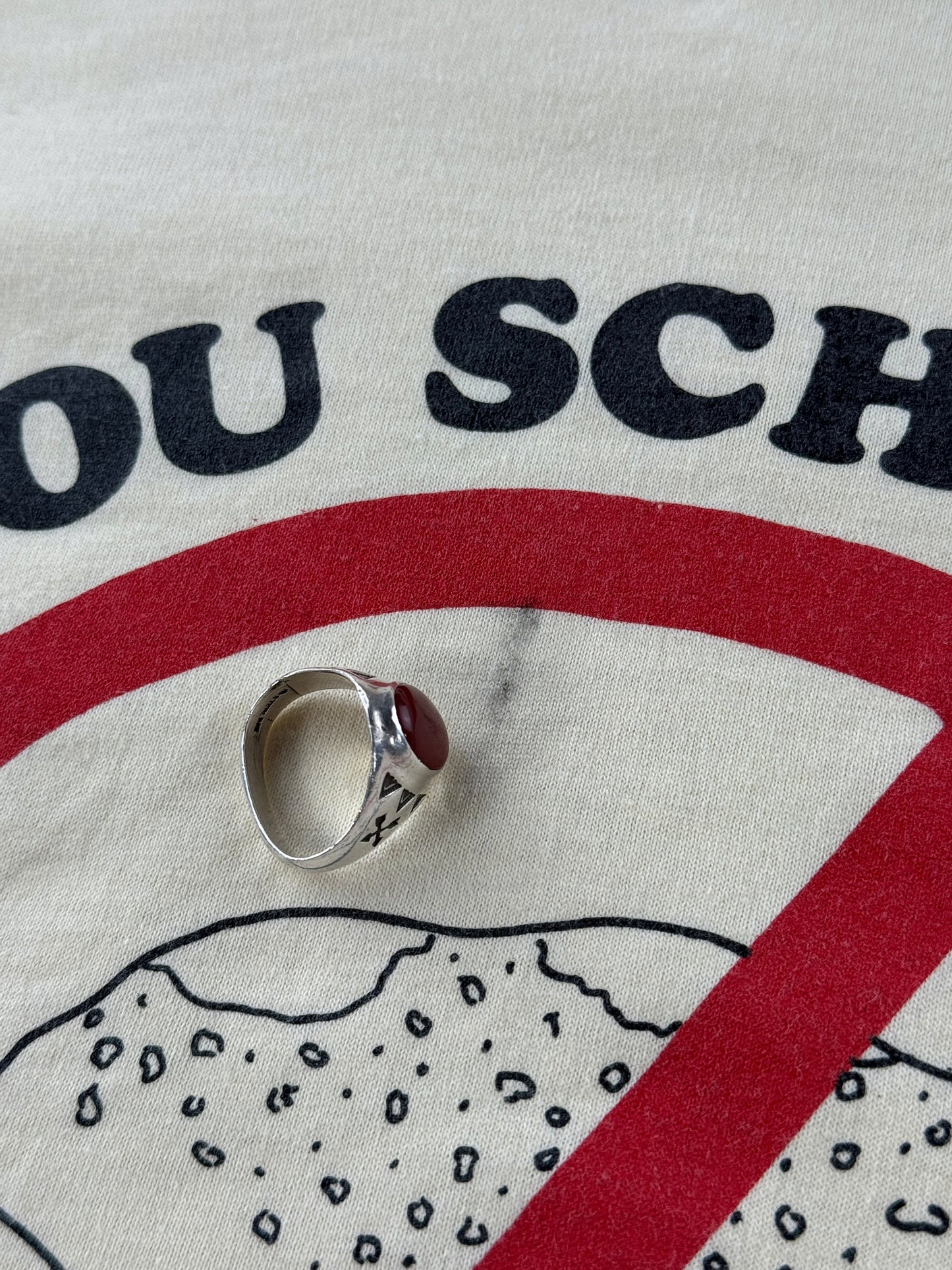 Staining on Vintage If You Schmooze Anti-Toad Tee SZ L (Fits M)