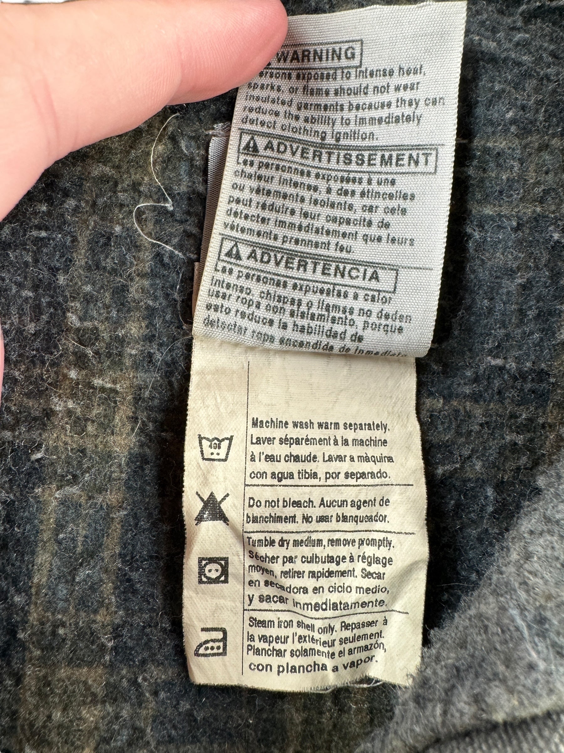Tag on Vintage Carhartt J97 PTL Detroit Jacket SZ M