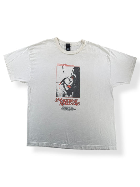 Front of Rare Filson Employees Only “Mackinaw Massacre” Tee SZ XL