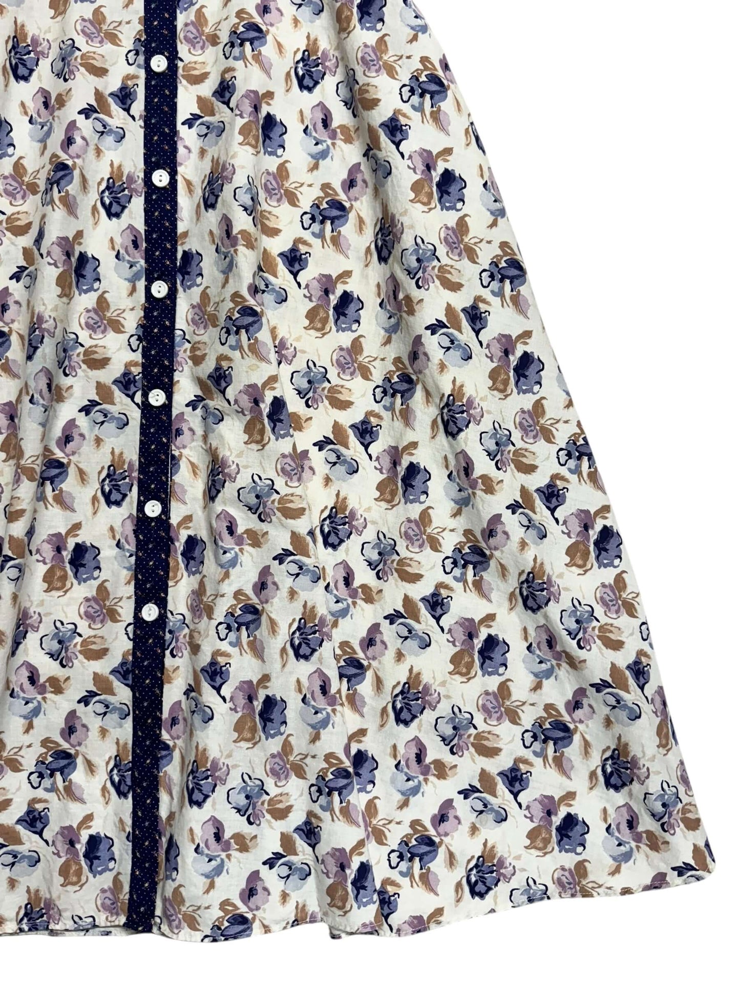 Skirt view of 1970s Floral Gunne Sax Sundress S