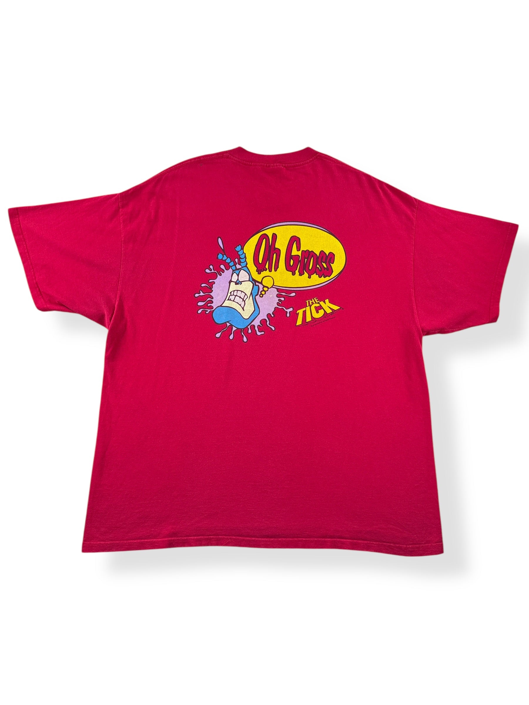 Back of Vintage 1998 The Tick Tee SZ XXL