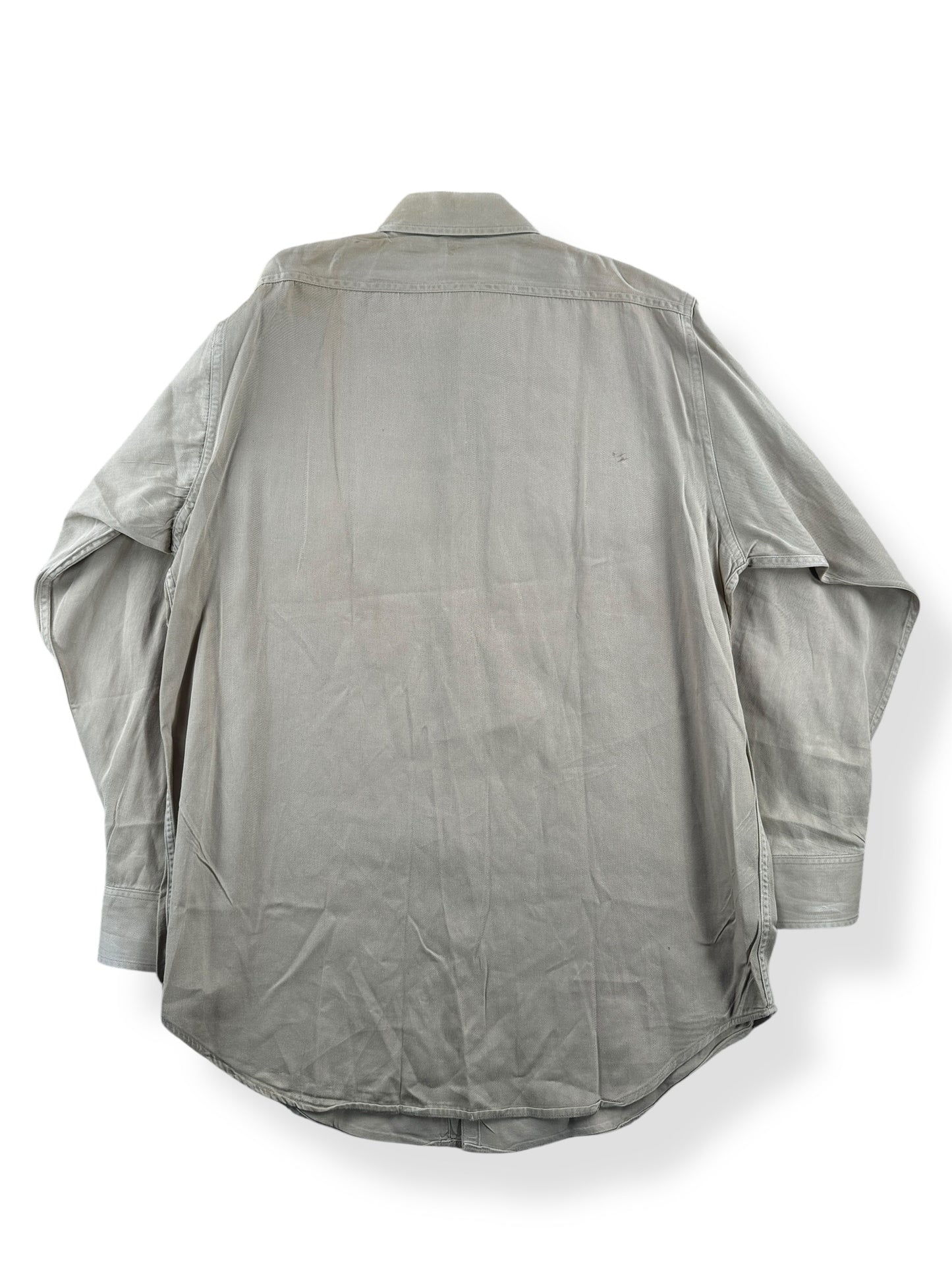 Back of Vintage Penneys Big Mac Khaki Work Shirt SZ M