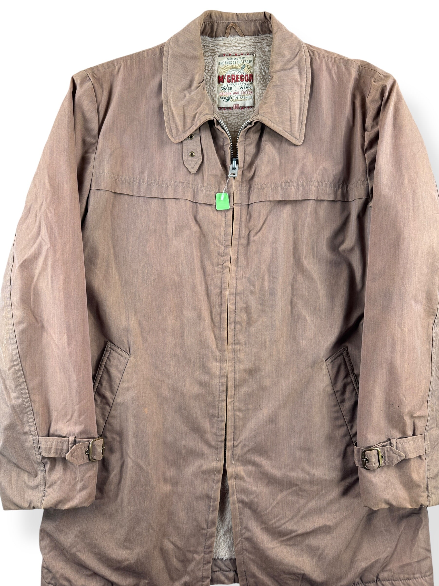 Front Close Up of Vintage NOS McGregor Jacket SZ 38