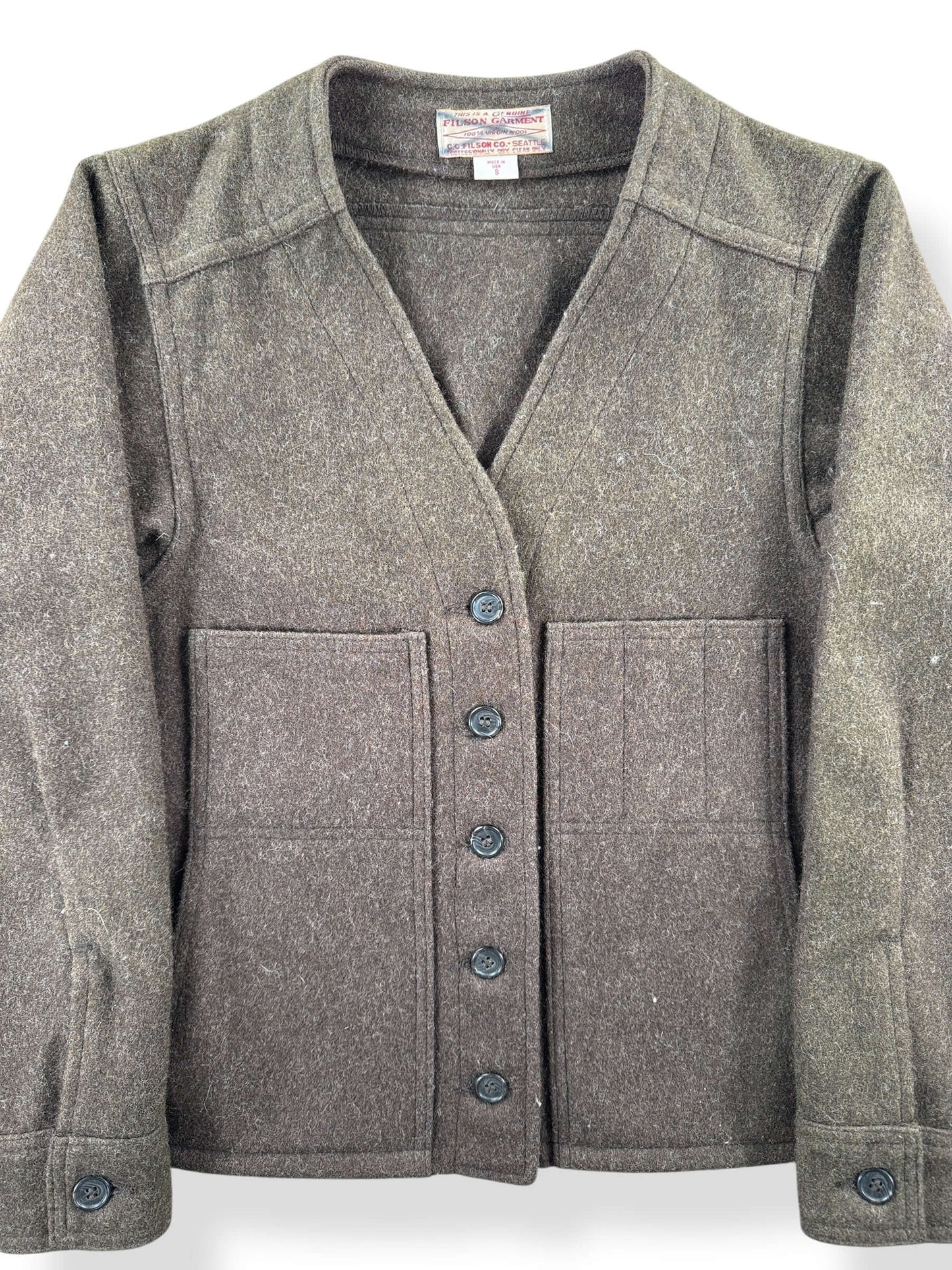 Front Close Up of Filson Wool Liner SZ S