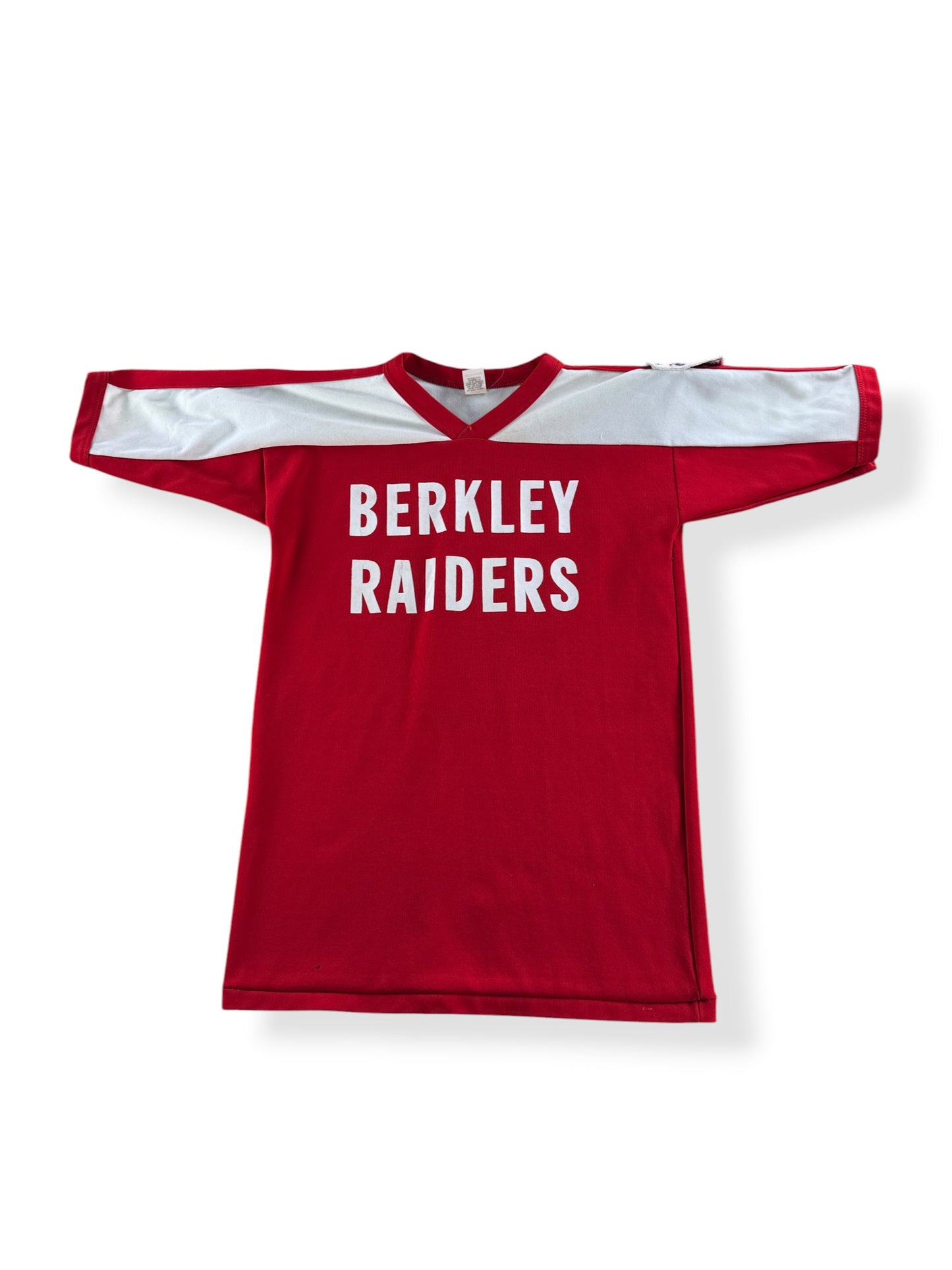 Front of Vintage Southern Athletic Berkley Raiders Jersey SZ M (Fits S)