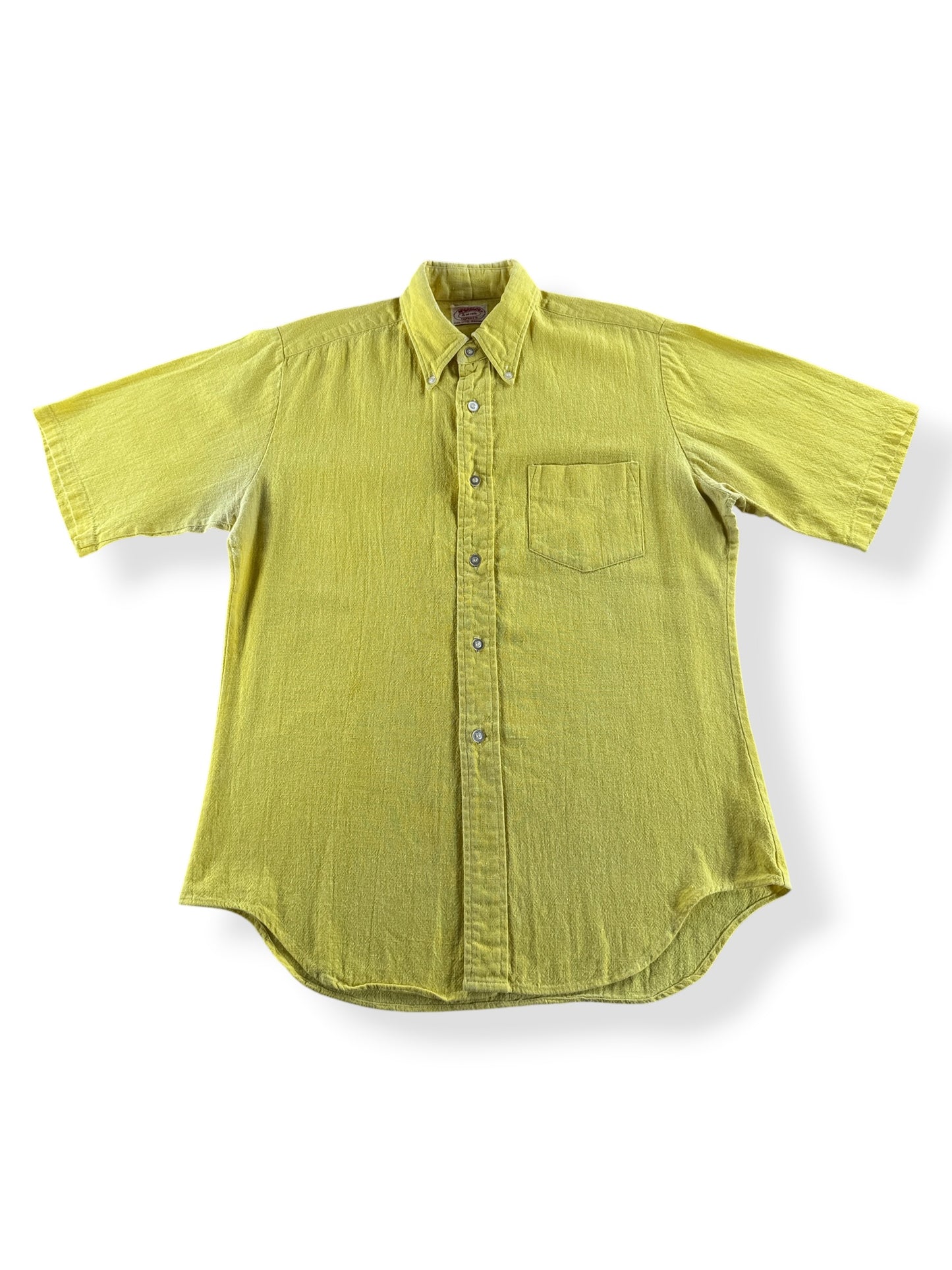 Front of Vintage McGregor Yellow 100% Cotton Shirt SZ M