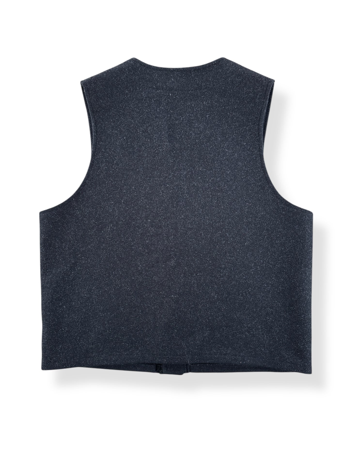 Back of Vintage Filson Black Style 20 Wool Vest SZ 44