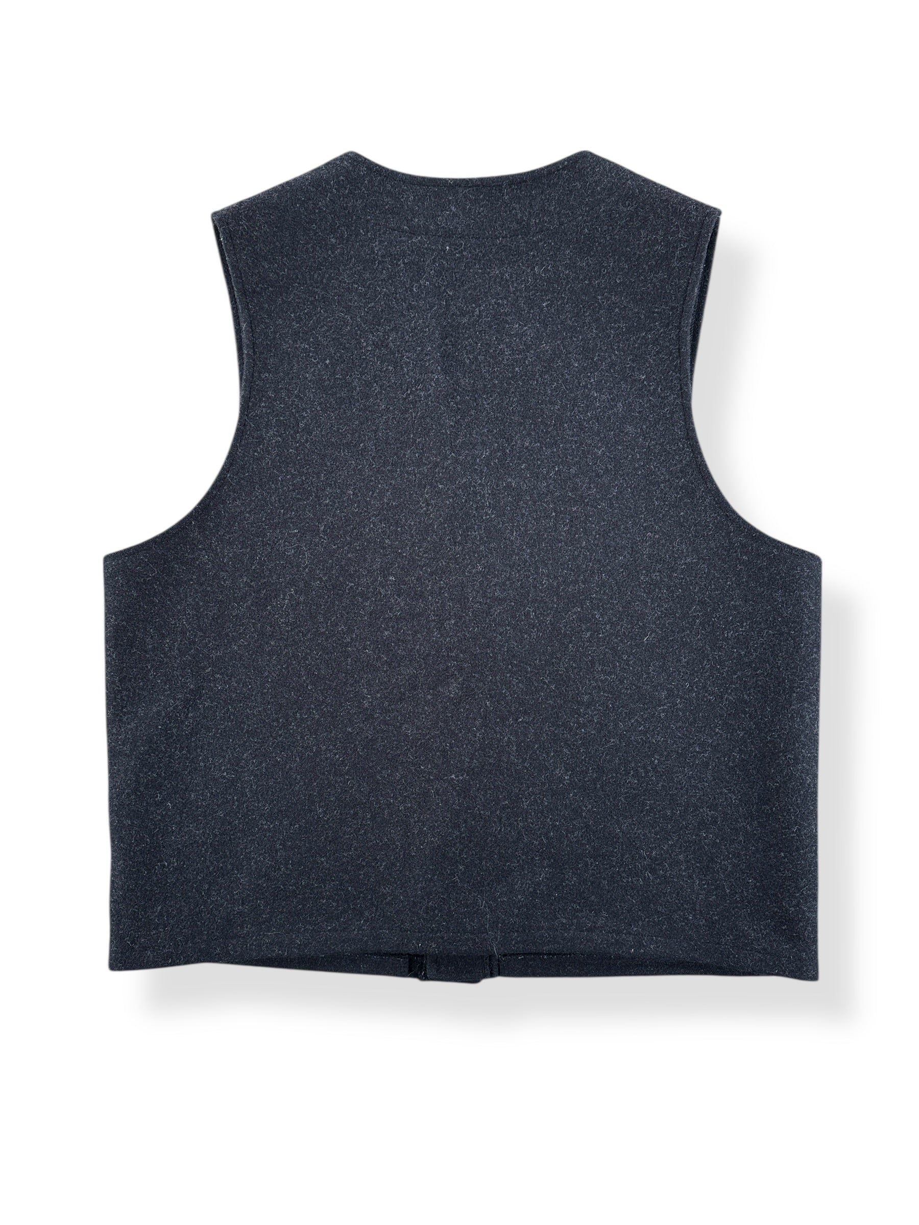 Back of Vintage Filson Black Style 20 Wool Vest SZ 44