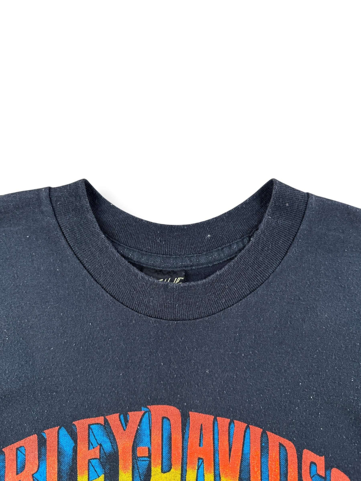 Collar on Vintage 80s Harley Davidson Whiskey Tee SZ S (Fits XS)