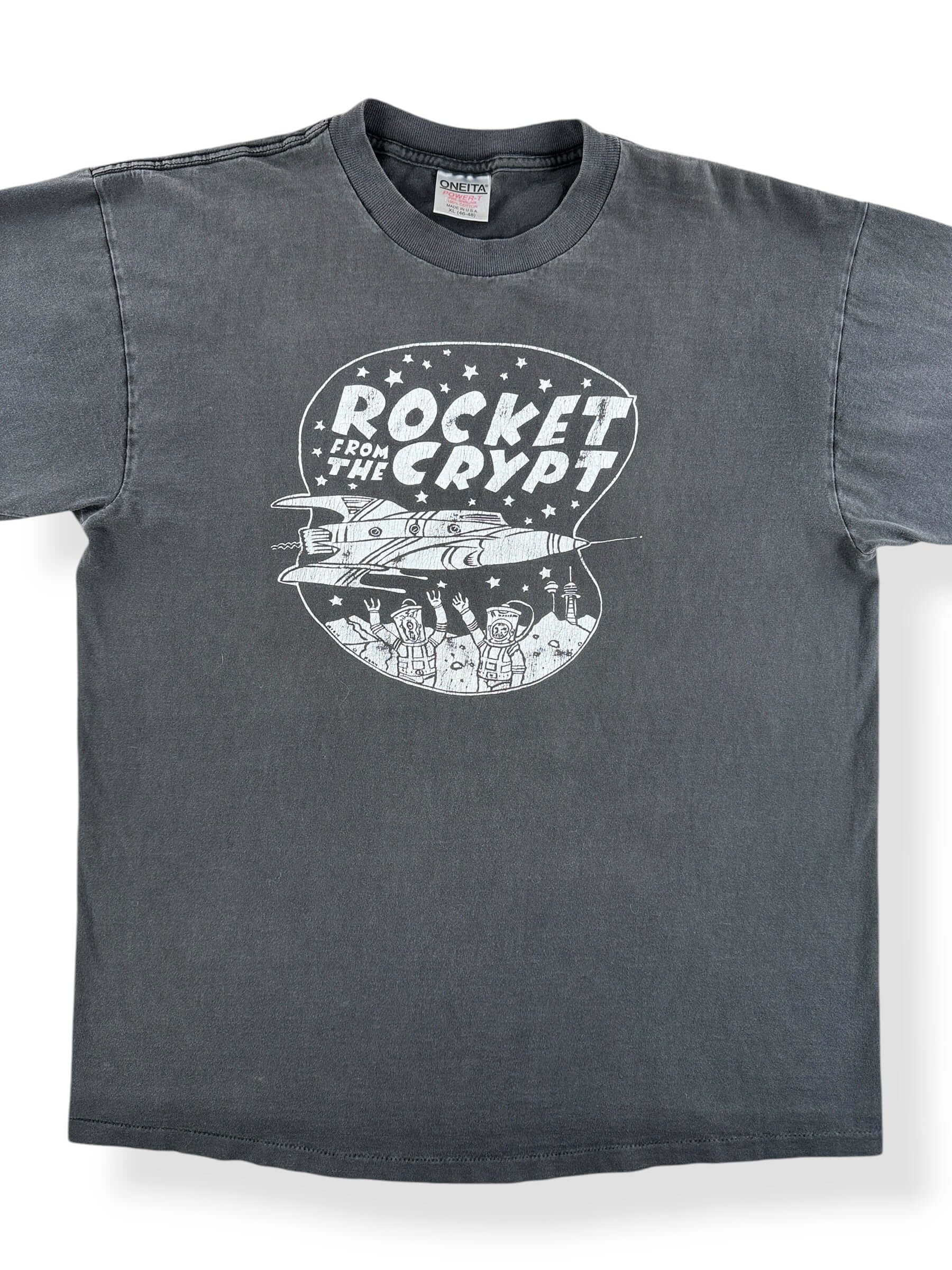 Front Close Up of Vintage Rocket From The Crypt Tee SZ XL