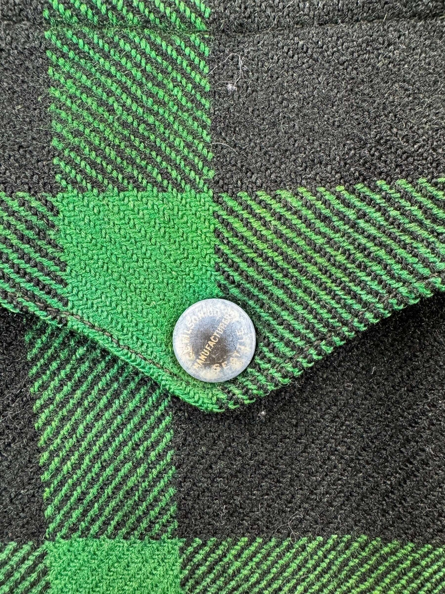 Snap on Vintage Union Made Filson Green and Black Cruiser Jacket SZ 46
