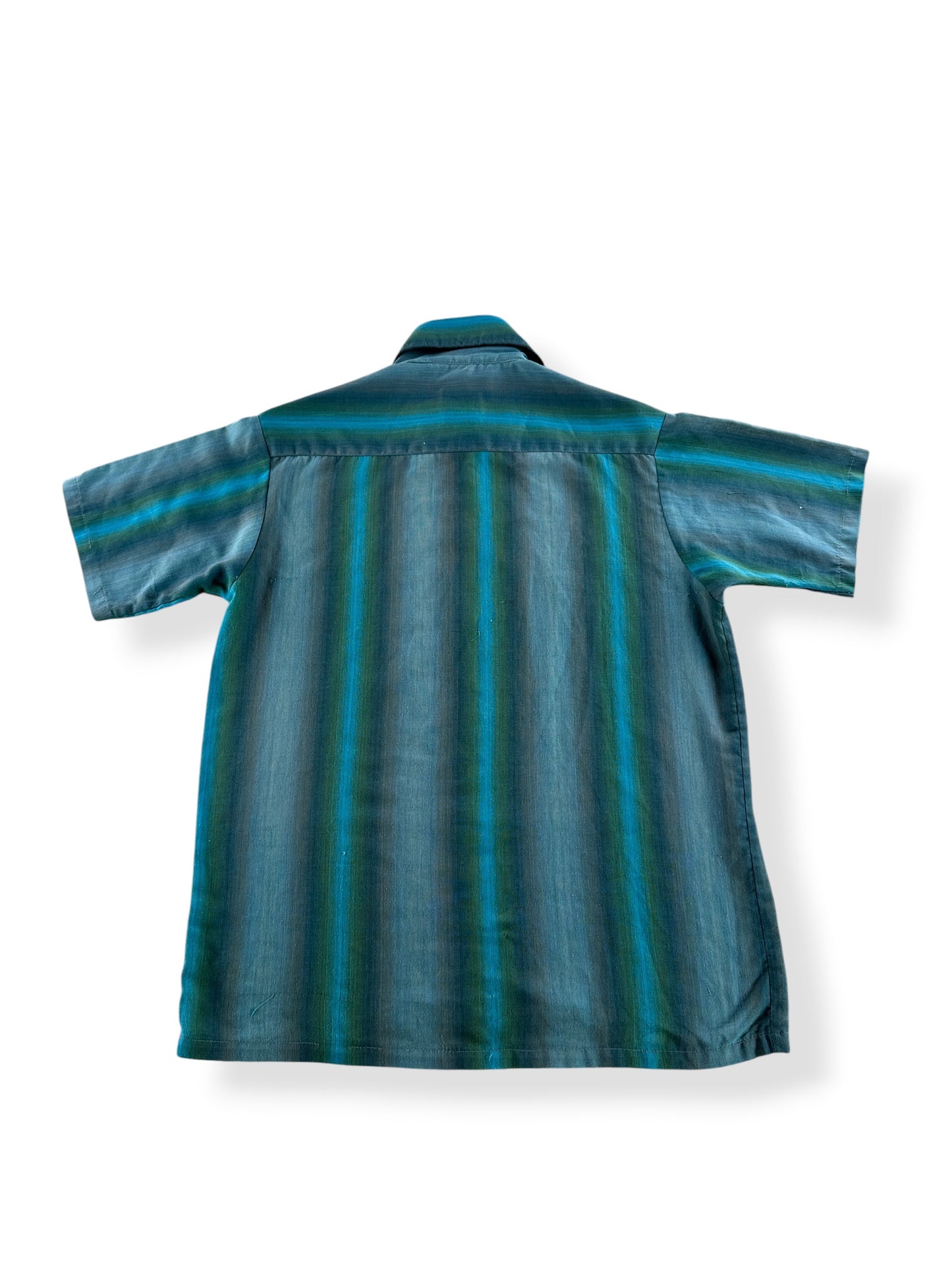 Back of Vintage 60's/70's Shadow Plaid Towncraft Shirt SZ 14 (Fits XS)
