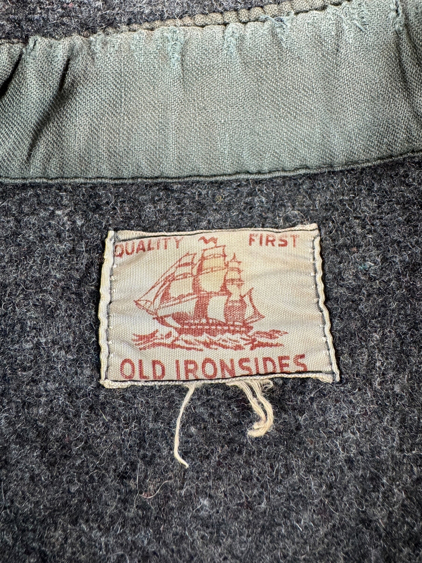Tag on Vintage 30s/40s Heavy Wool Shirt-Jac SZ M - AS IS