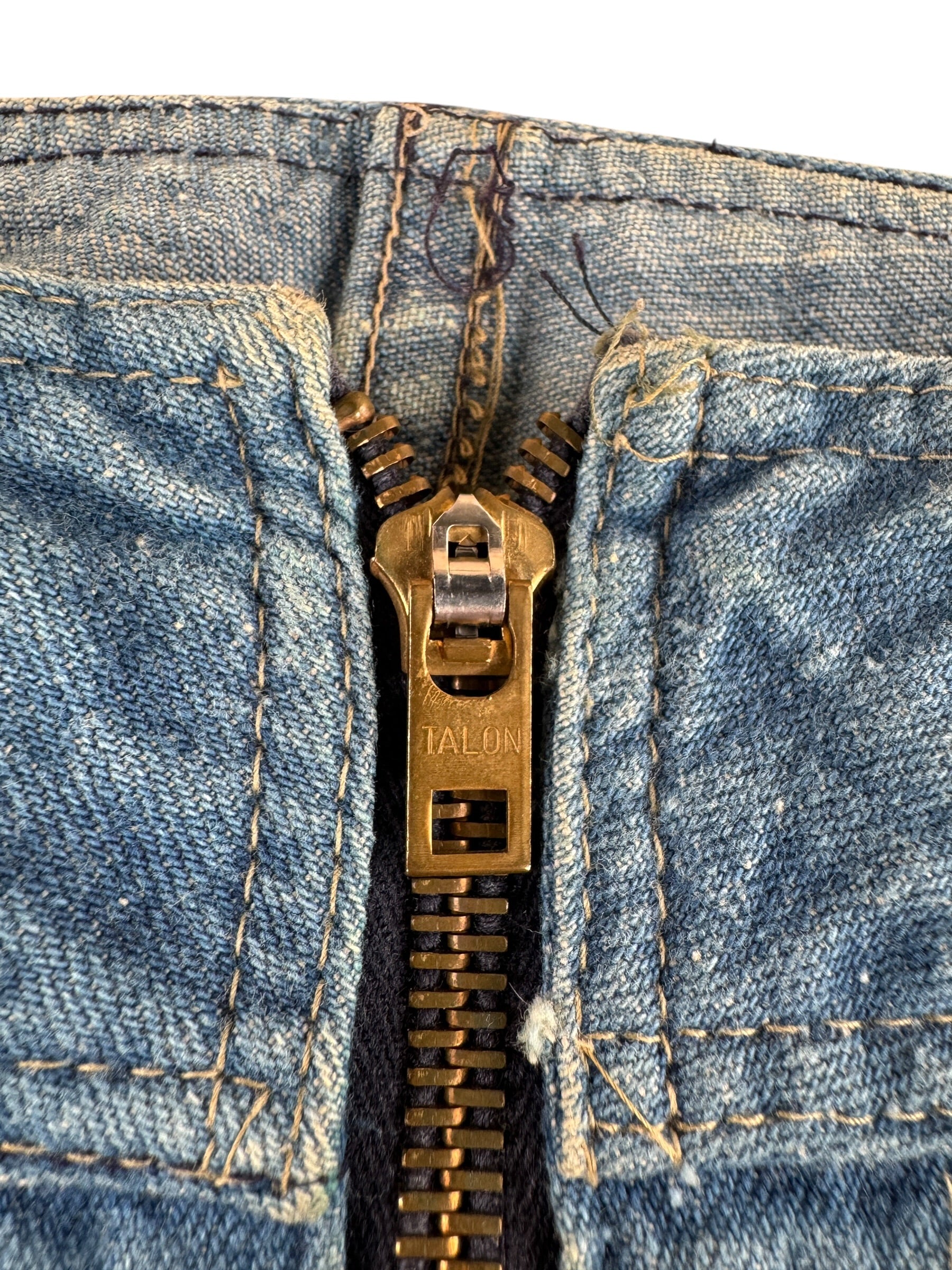 Zipper on Vintage Turtle Bax Denim Flares W29