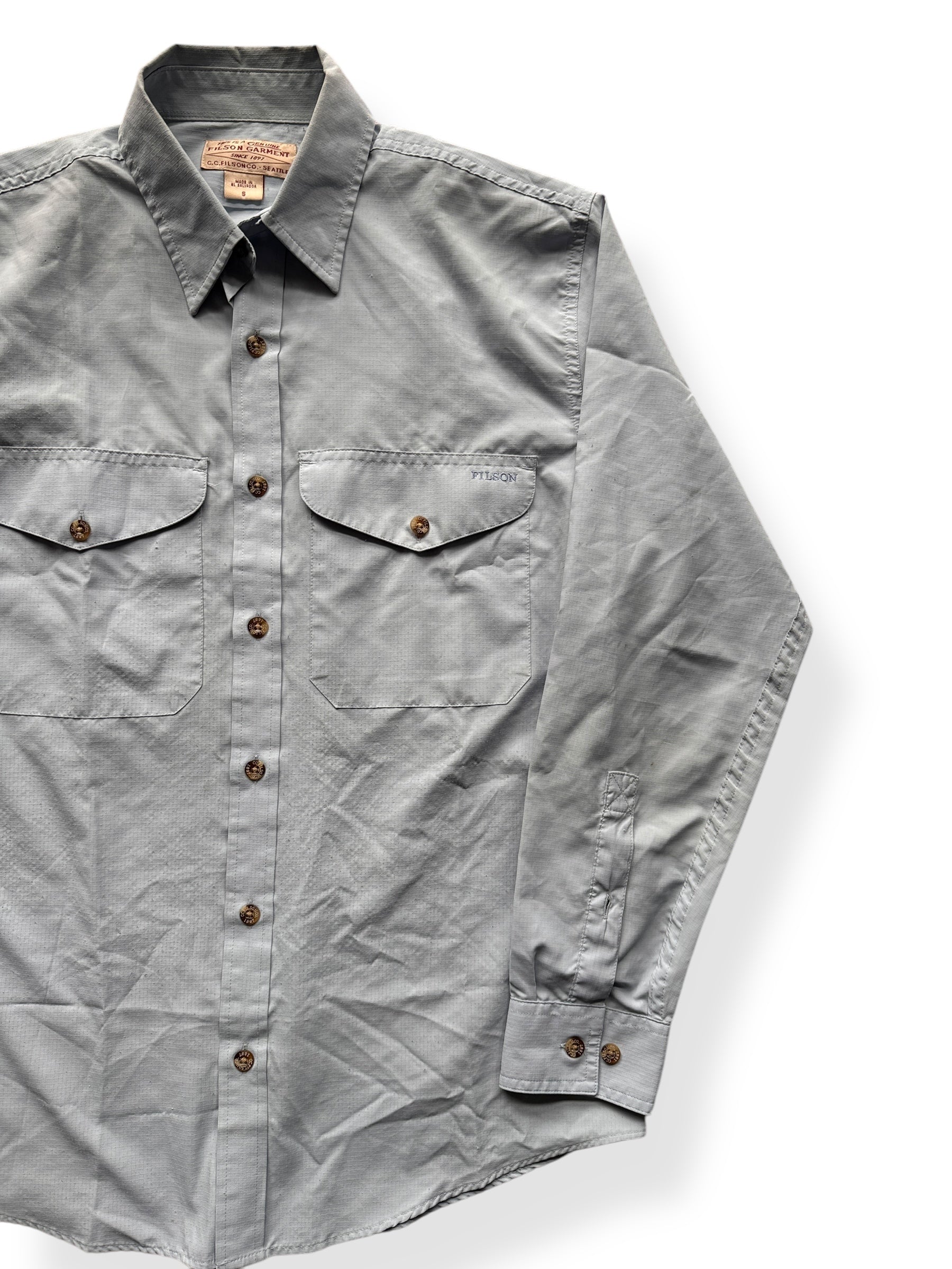 Front Left of Filson Lightweight Poly Nylon Shirt SZ S